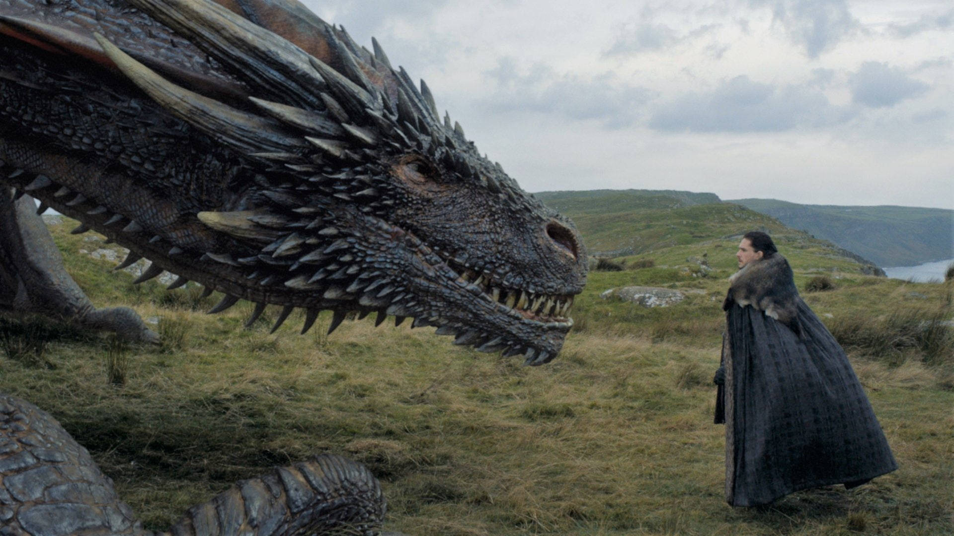 Lohikäärme ja Jon Snow Game of Thrones Taustakuvat