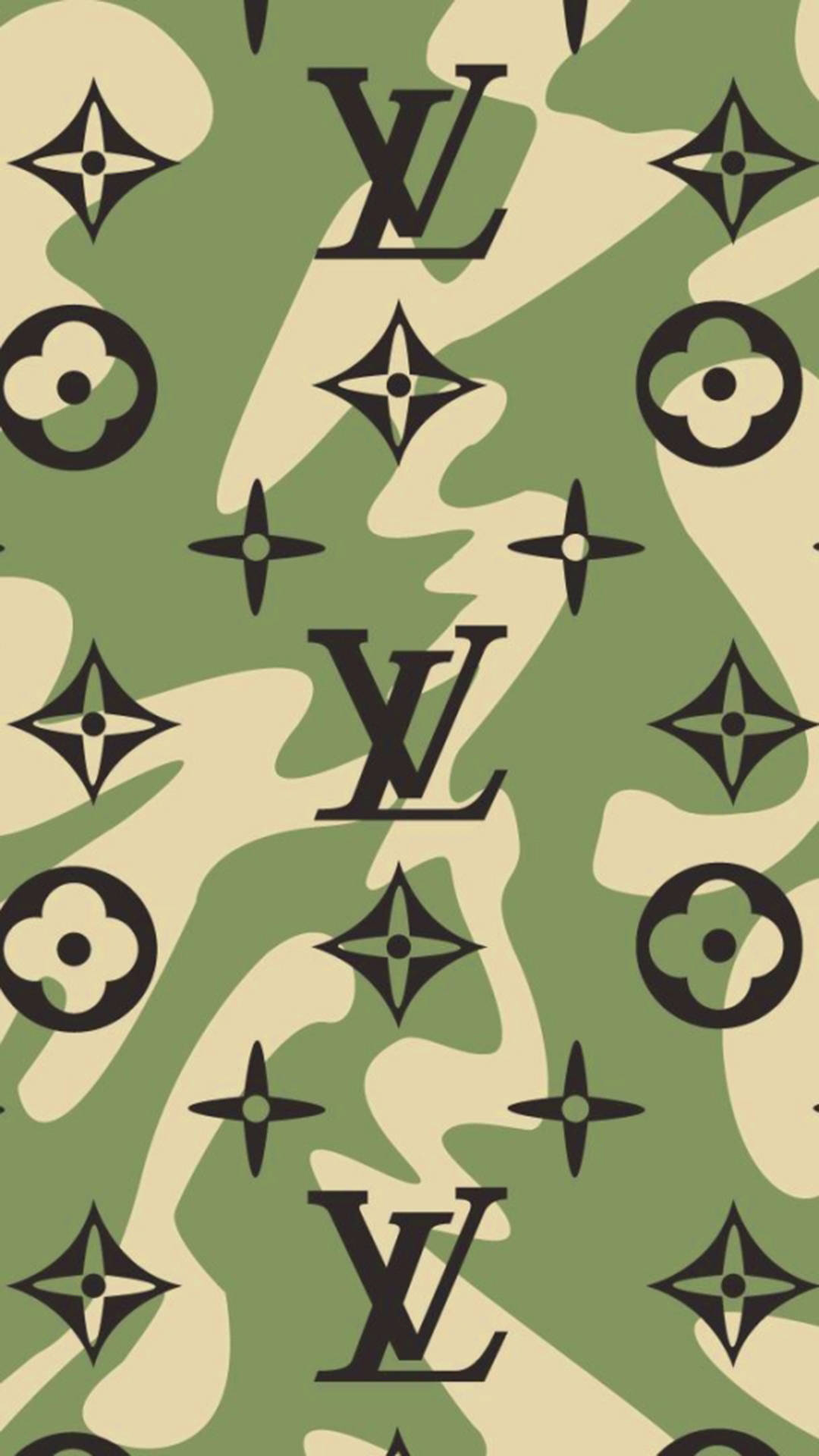 Louis Vuitton Puhelin Vihreä Camouflage Taustakuvat