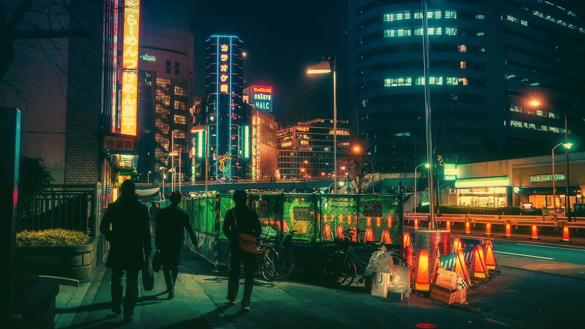 Löydä Neon Cityn urbaani keidas Taustakuvat
