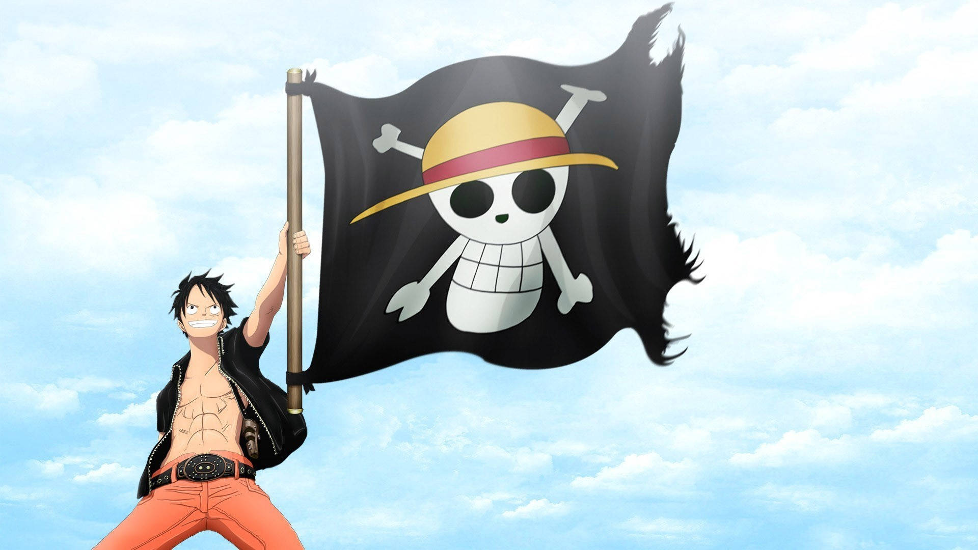 Luffy Chopper-mustalippu Taustakuvat