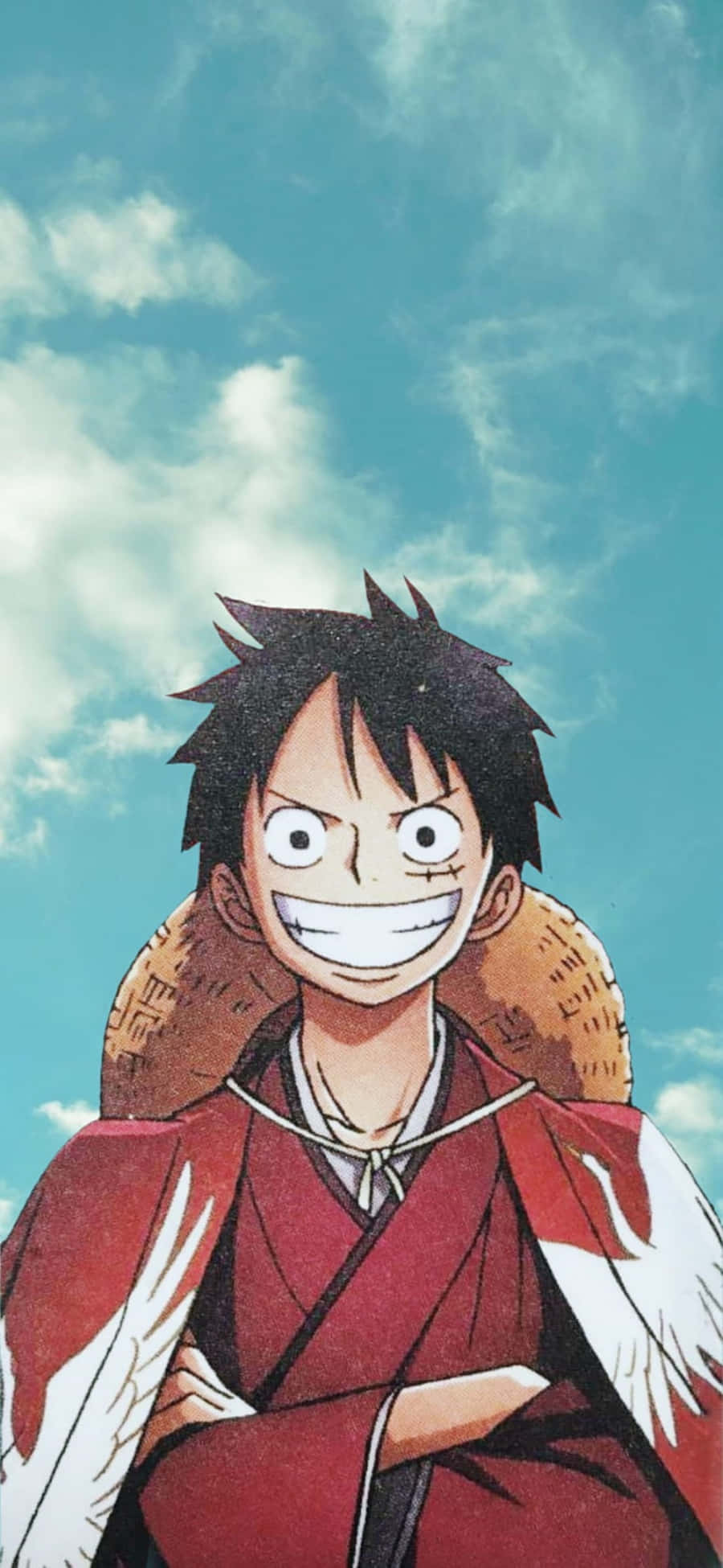 Luffy esittelee voimaansa mobiilitaustakuvassa Taustakuvat