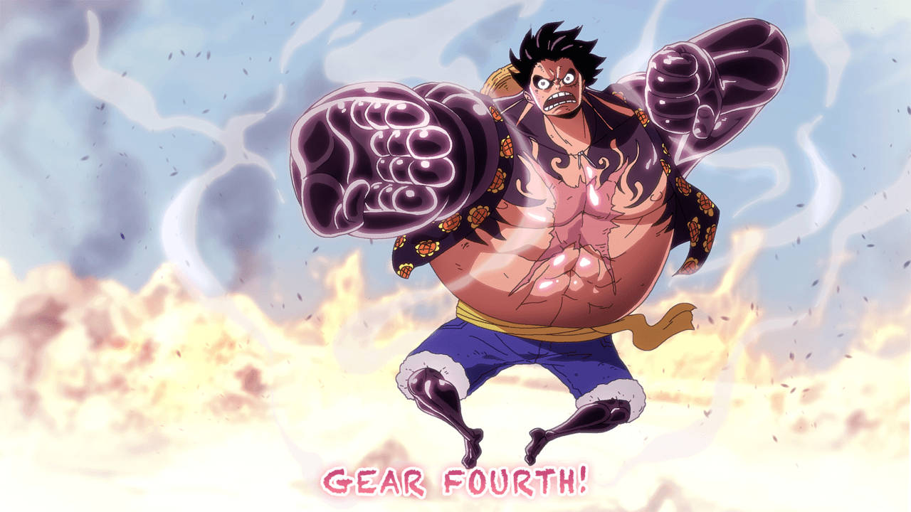 Luffy Gear 4 Liekehtivä Tuli Taustakuvat