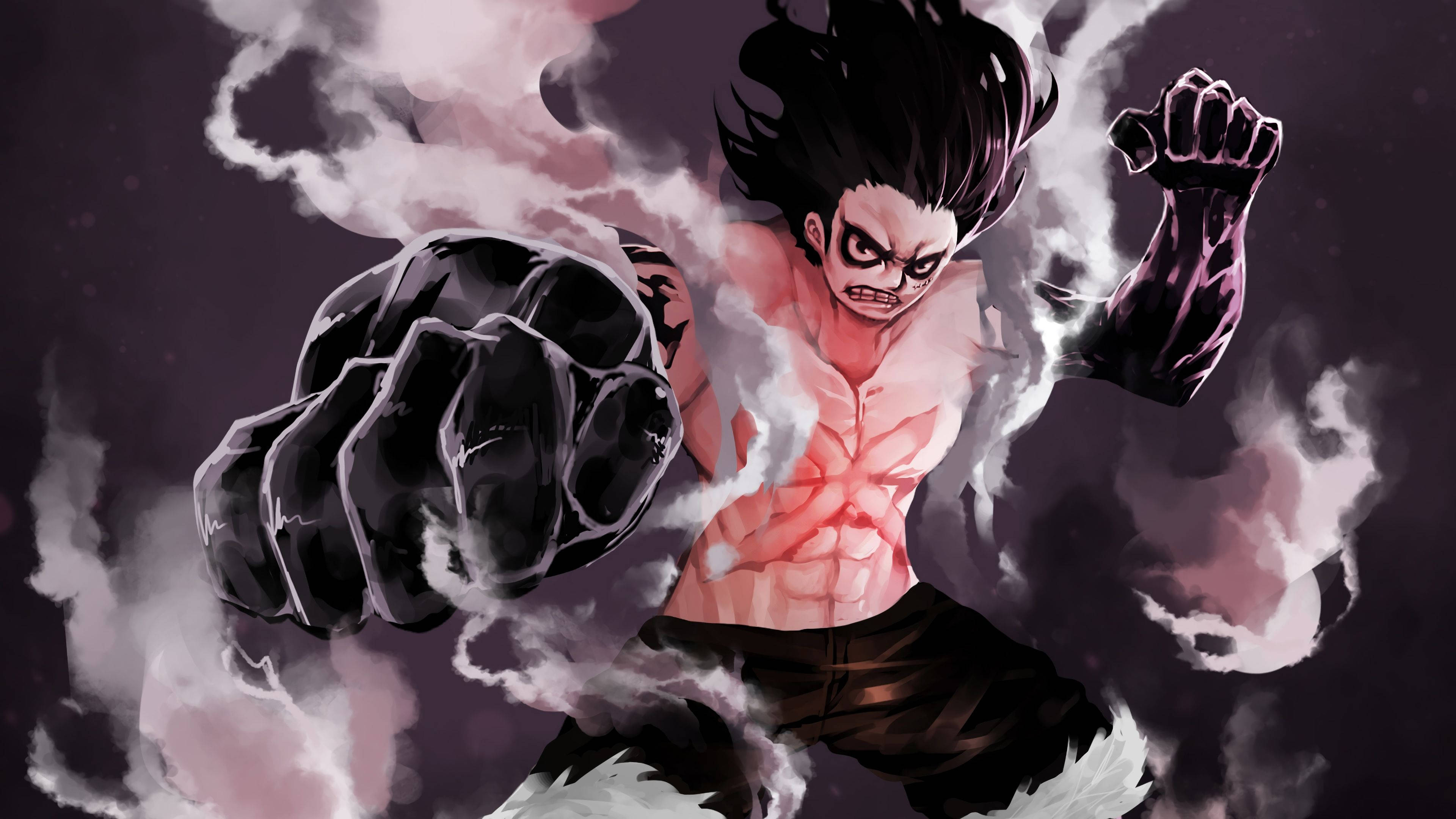 Luffy Gear 4 Pimeä Muoto Taustakuvat