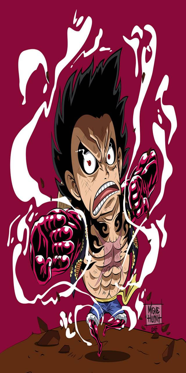 Luffy Gear 4 vääristynyt taide Taustakuvat