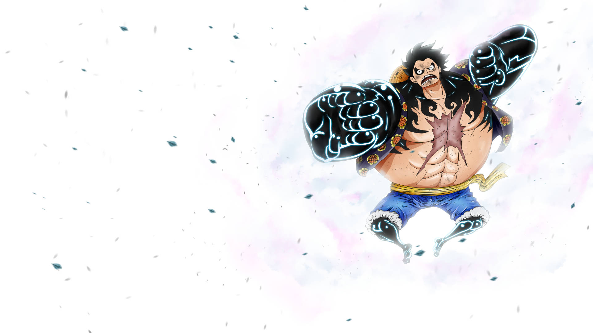 Luffy isoilla vahvoilla lihaksilla Taustakuvat