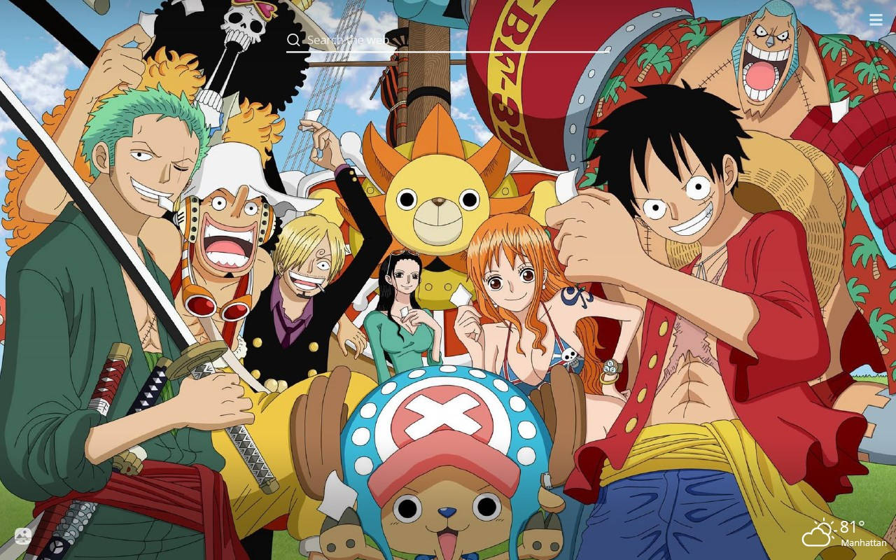 Luffy ja jengi One Piece -työpöytä Taustakuvat