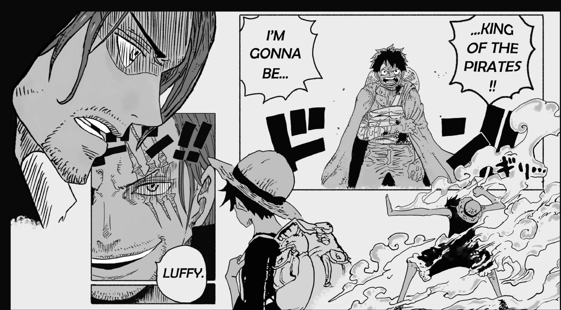 Luffy ja Shanks mangapaneli Taustakuvat
