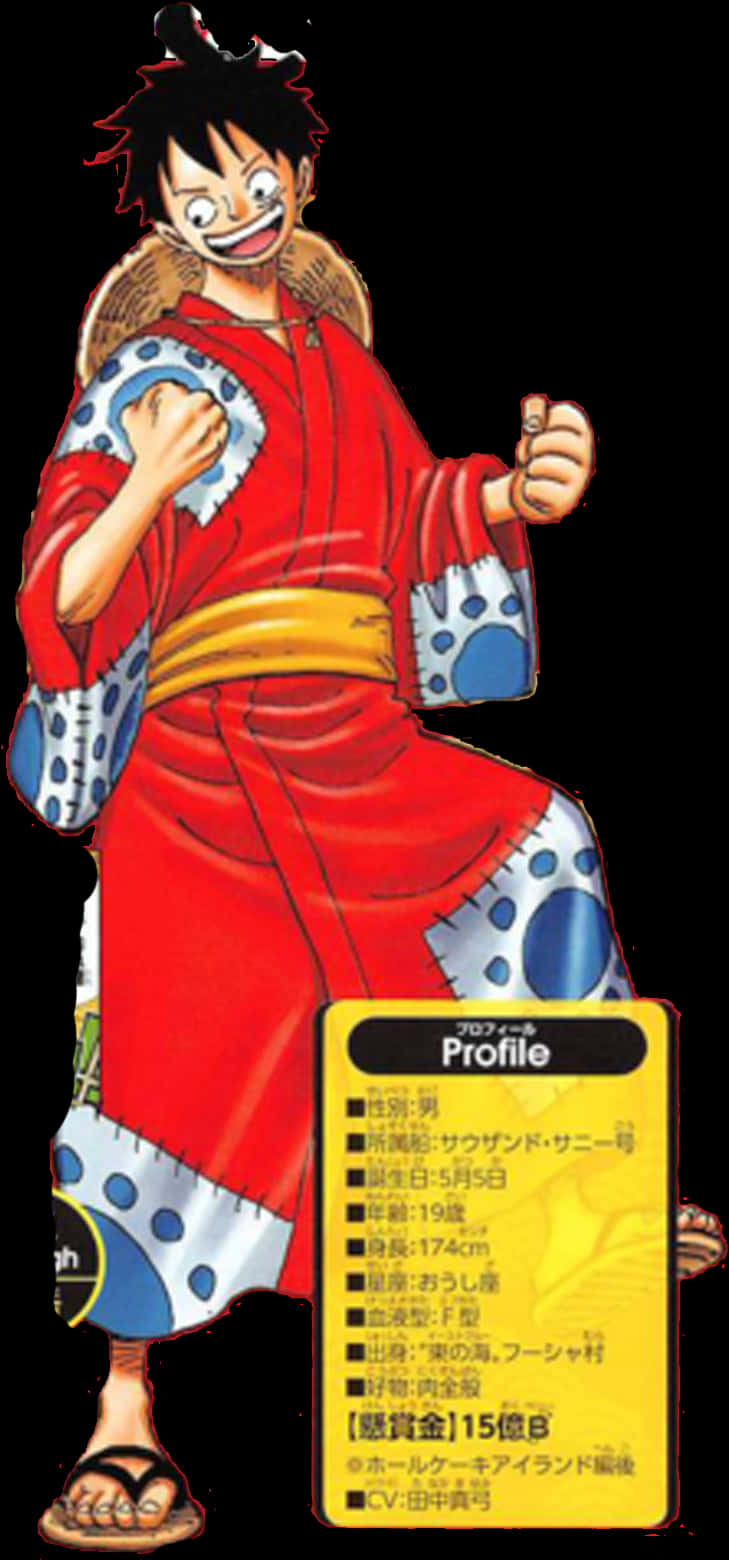 Luffy perinteisessä punaisessa kaavussa Taustakuvat