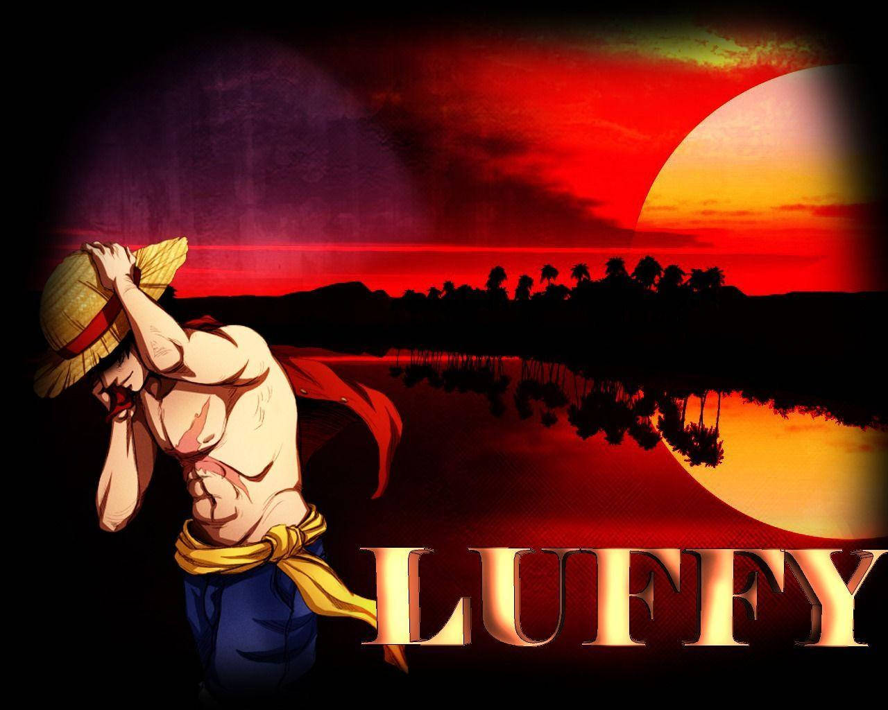 Luffy Punainen Taivas -juliste Taustakuvat