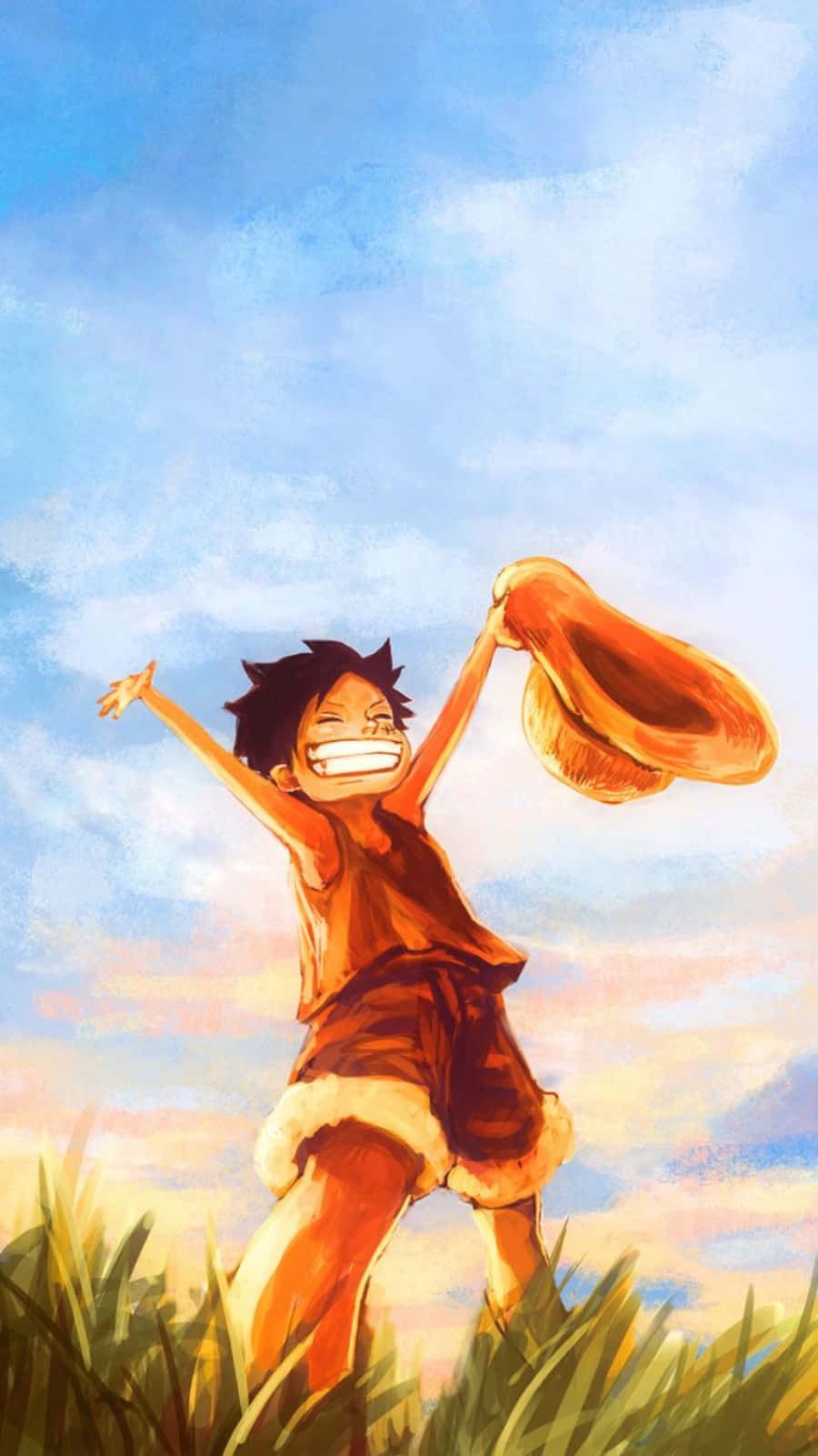 Luffyn vauvaversio puhelimessa Taustakuvat