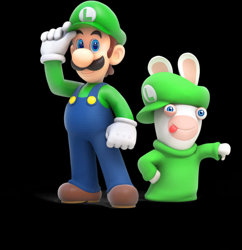 Luigi ja Rabbid-ystävä Taustakuvat