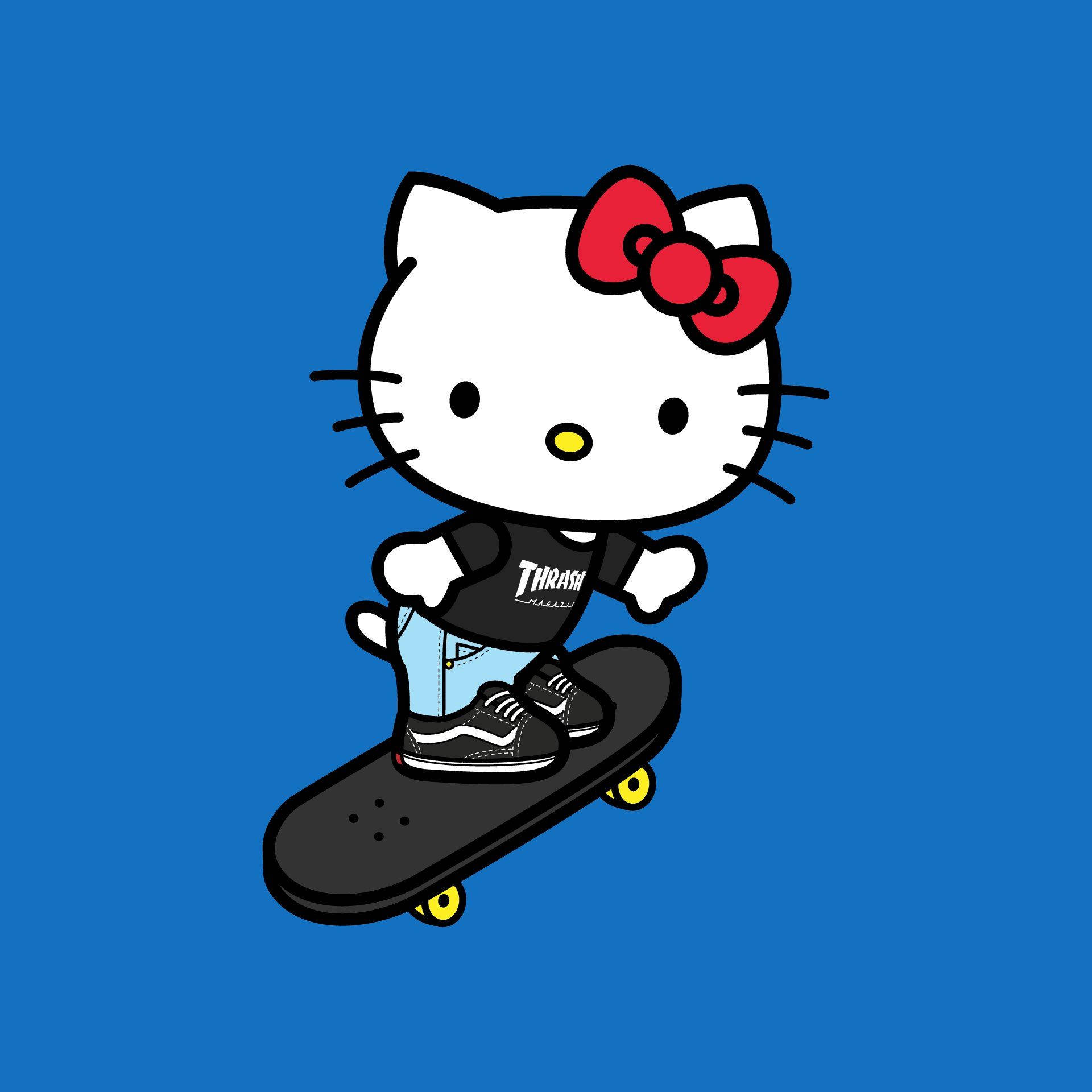 Luisteleva sarjakuvahahmo Hello Kitty PFP Taustakuvat