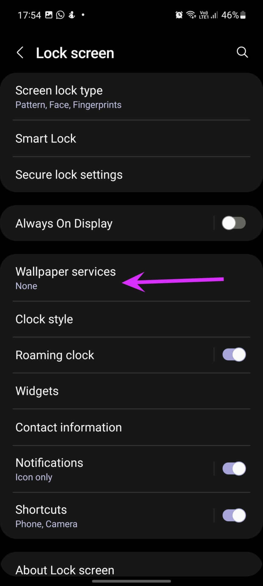 lukitusnäytön asetukset samsung galaxy s10e:ssä Taustakuvat