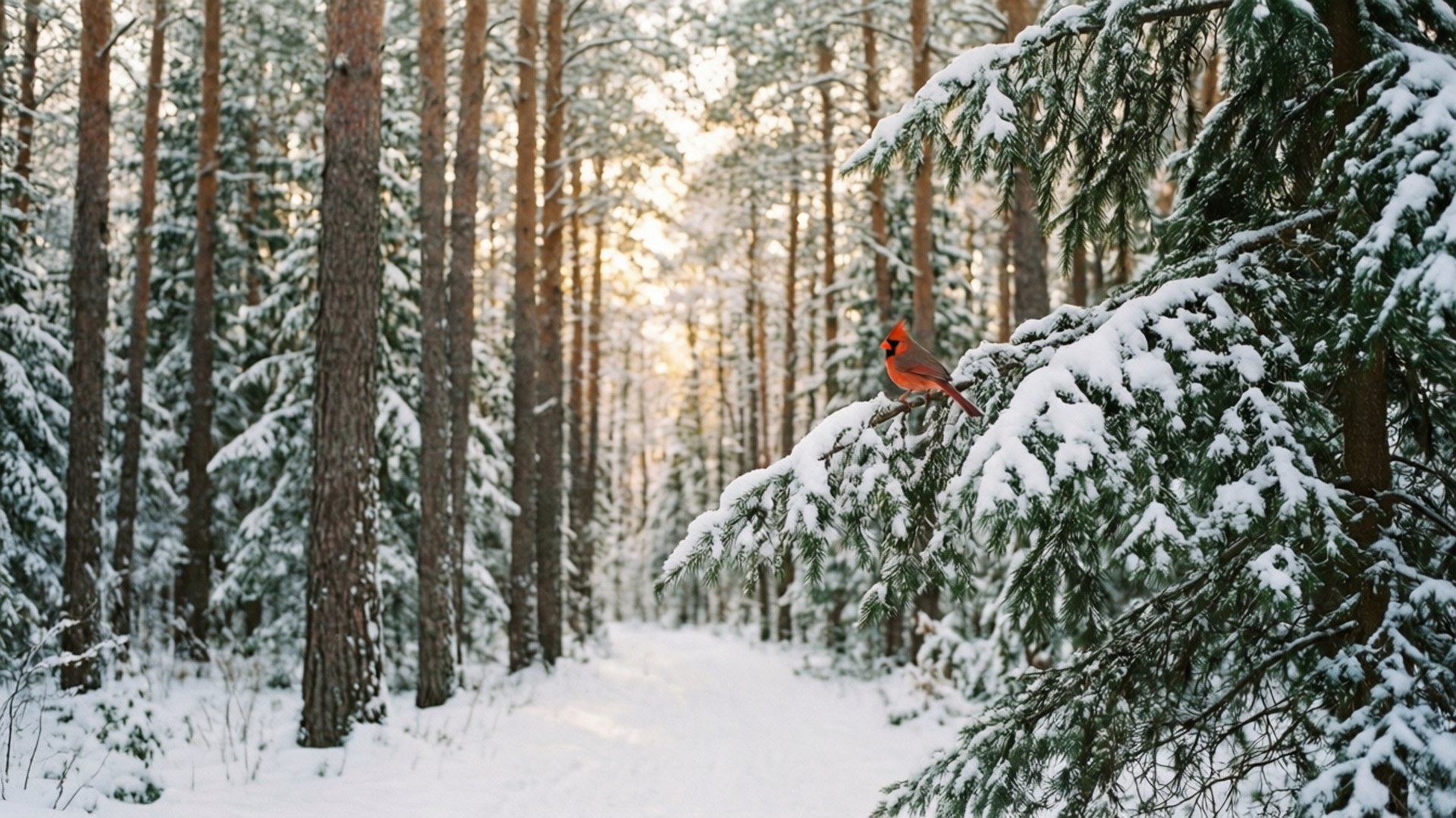 Luminen metsän punatulkku Taustakuvat