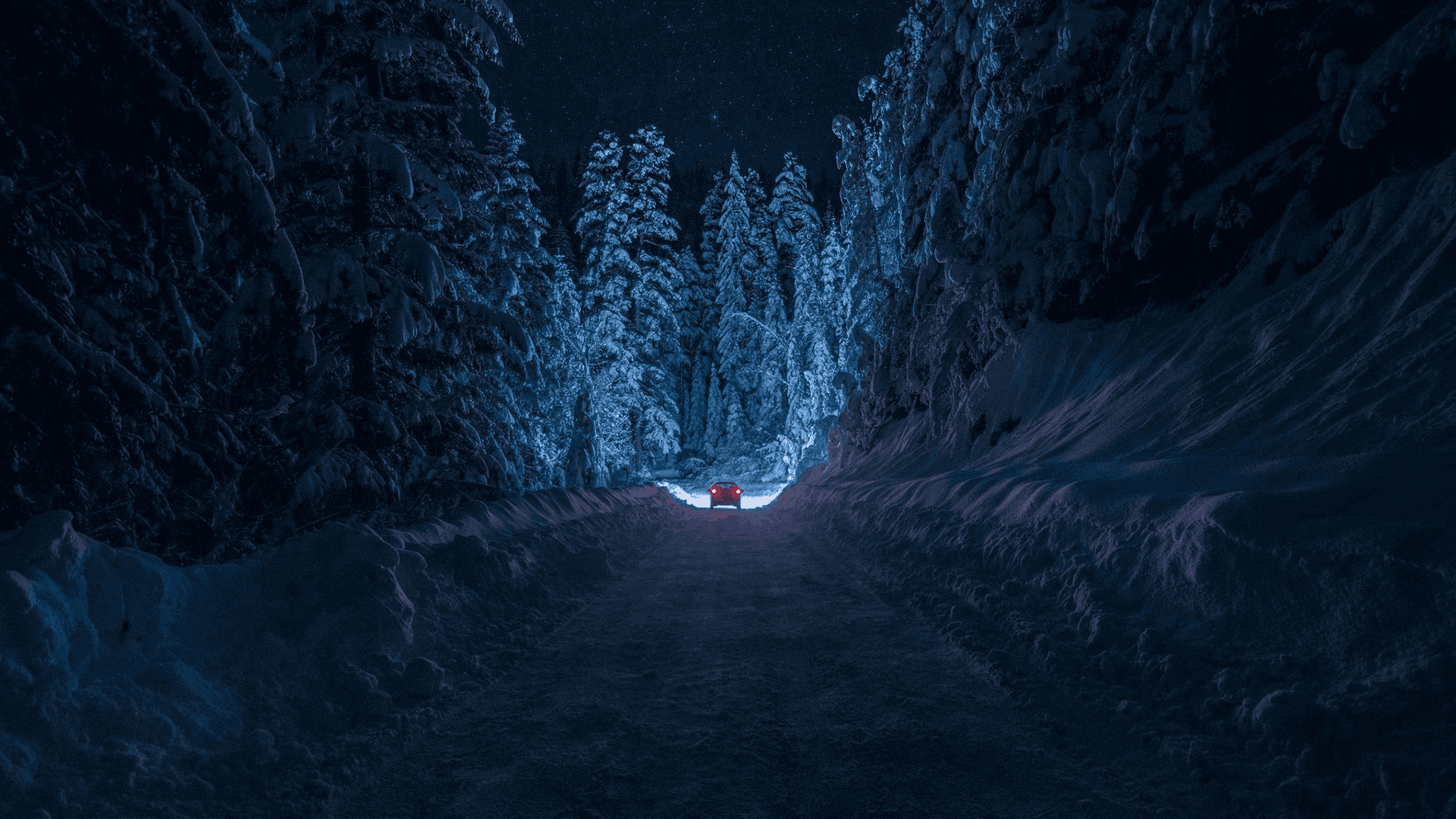 Luminen tie sinisen valon keskellä Taustakuvat