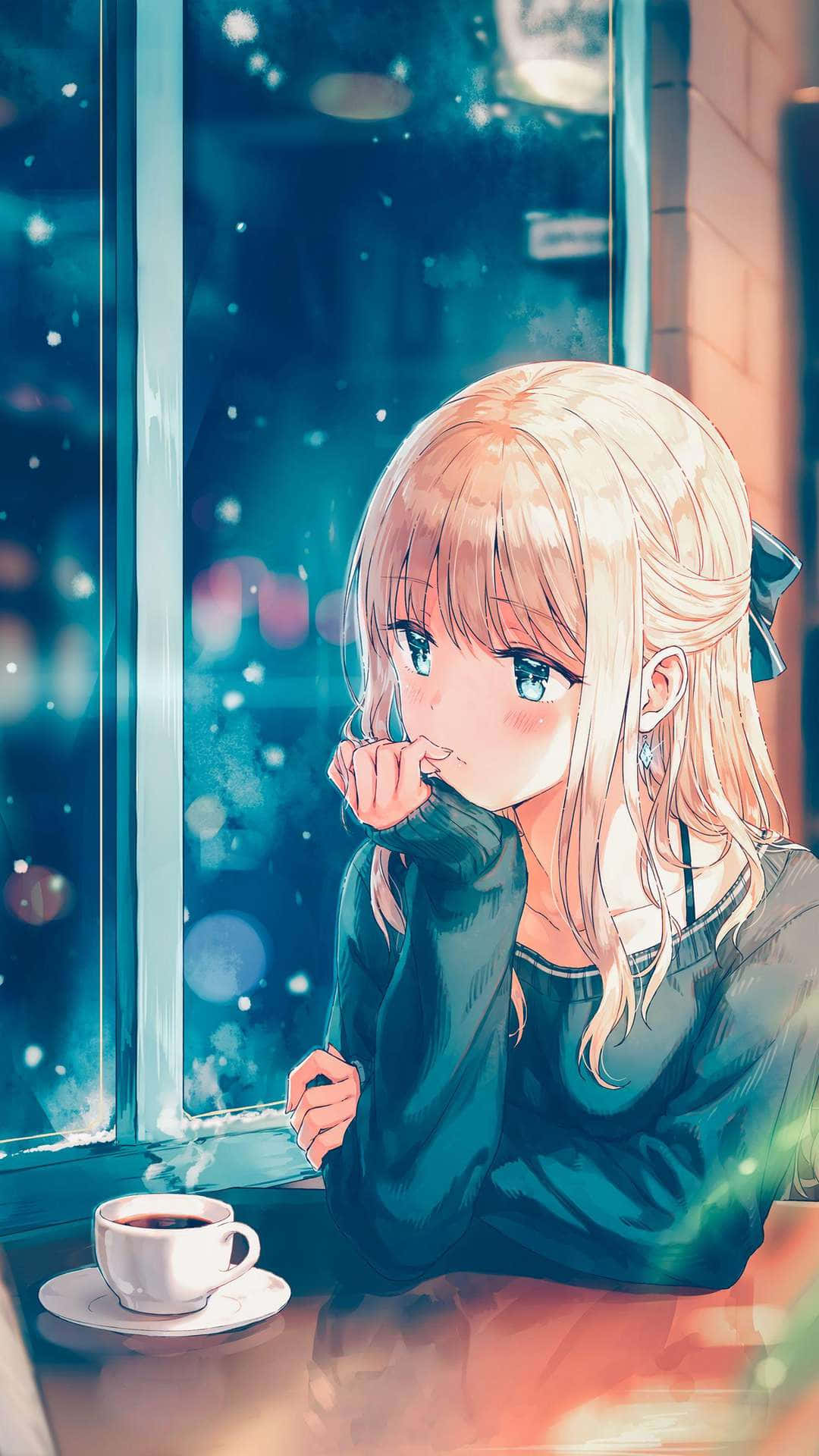 Lumoava anime-maisema: Fantasiamaailman lumo Taustakuvat