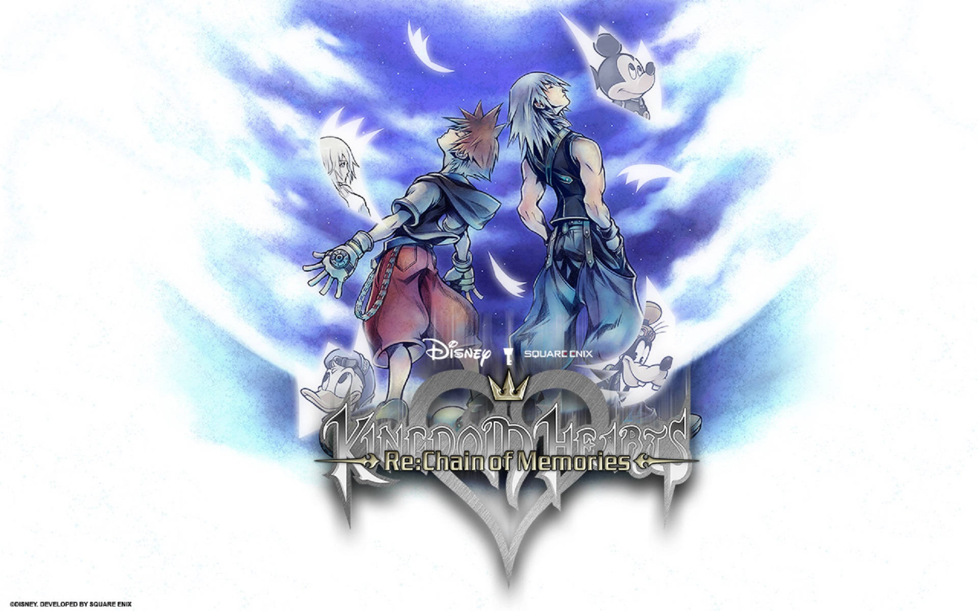 Lumoavia hahmoja Kingdom Hearts -logolla Taustakuvat