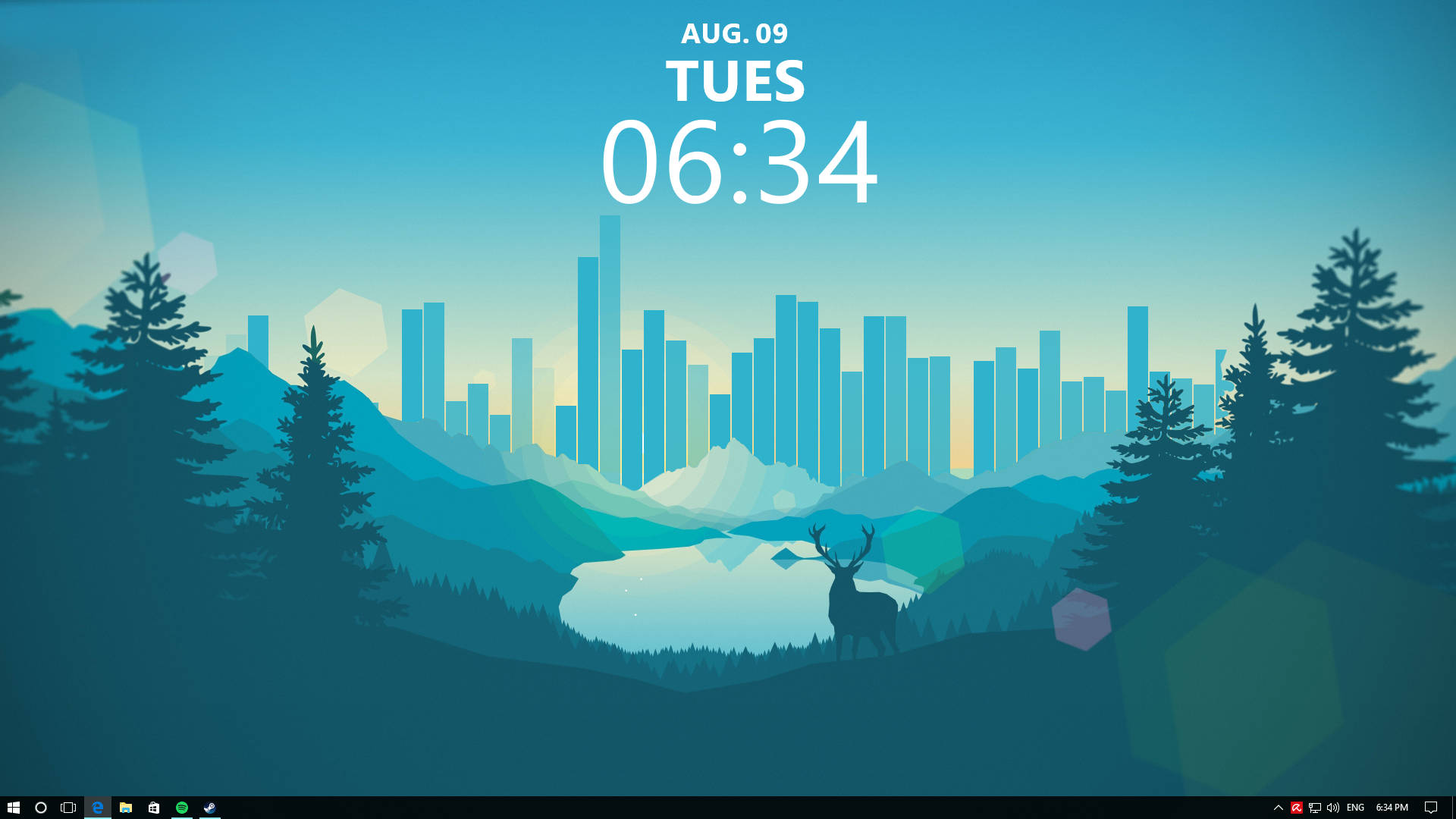 Luontoaiheinen Rainmeter-skin Taustakuvat
