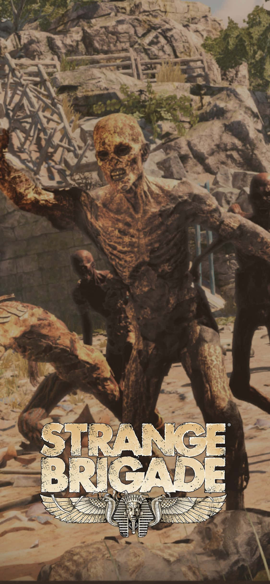 Luurankozombiet iPhone X Strange Brigade -taustakuva Taustakuvat