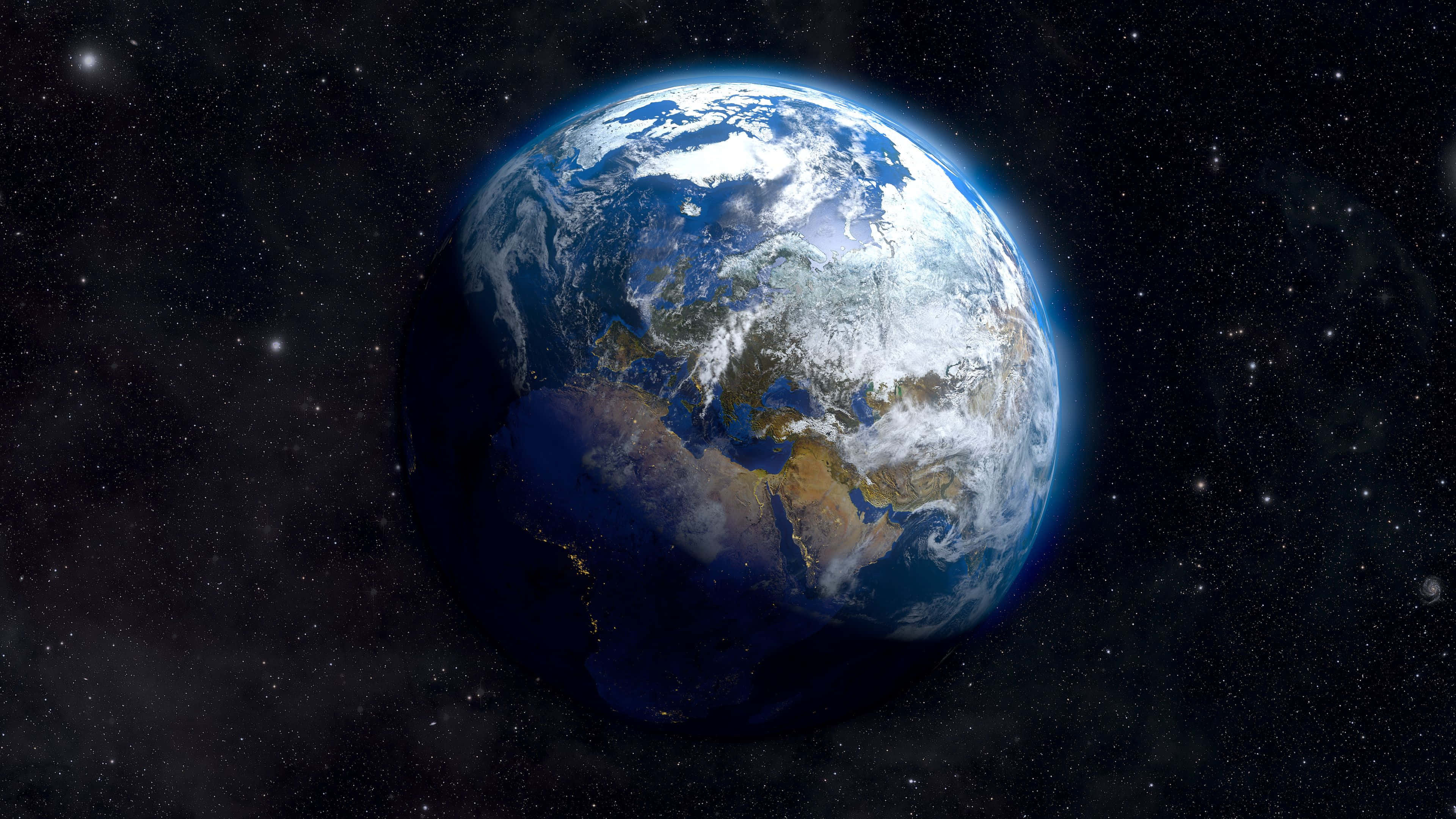Maa avaruudessa tähtien ja planeettojen kanssa Taustakuvat