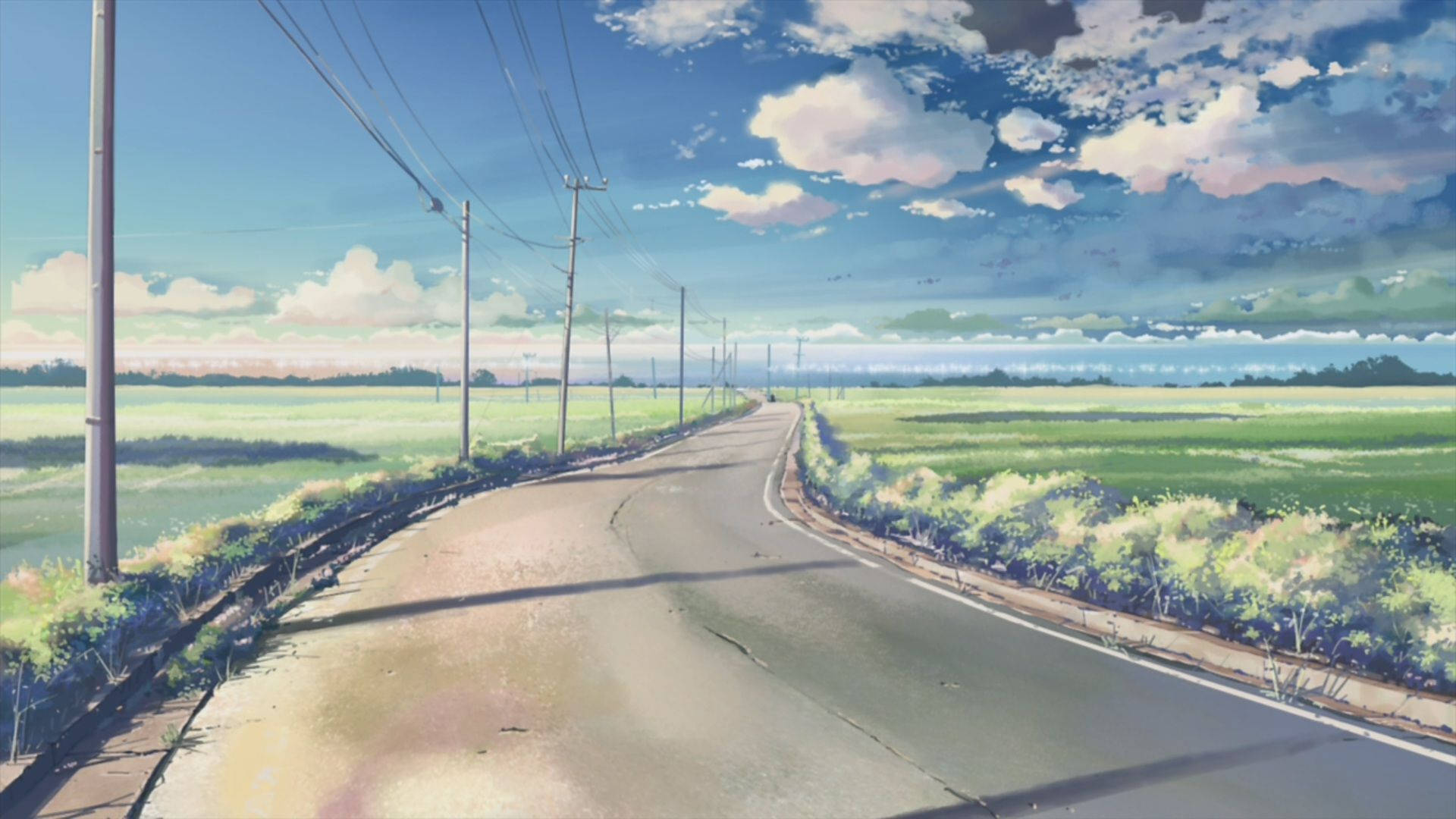 Maalaistie anime maisema Taustakuvat
