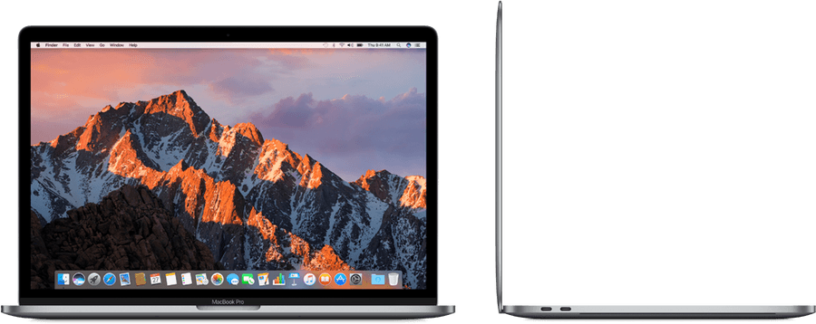 MacBook Pro edestä ja sivulta Taustakuvat