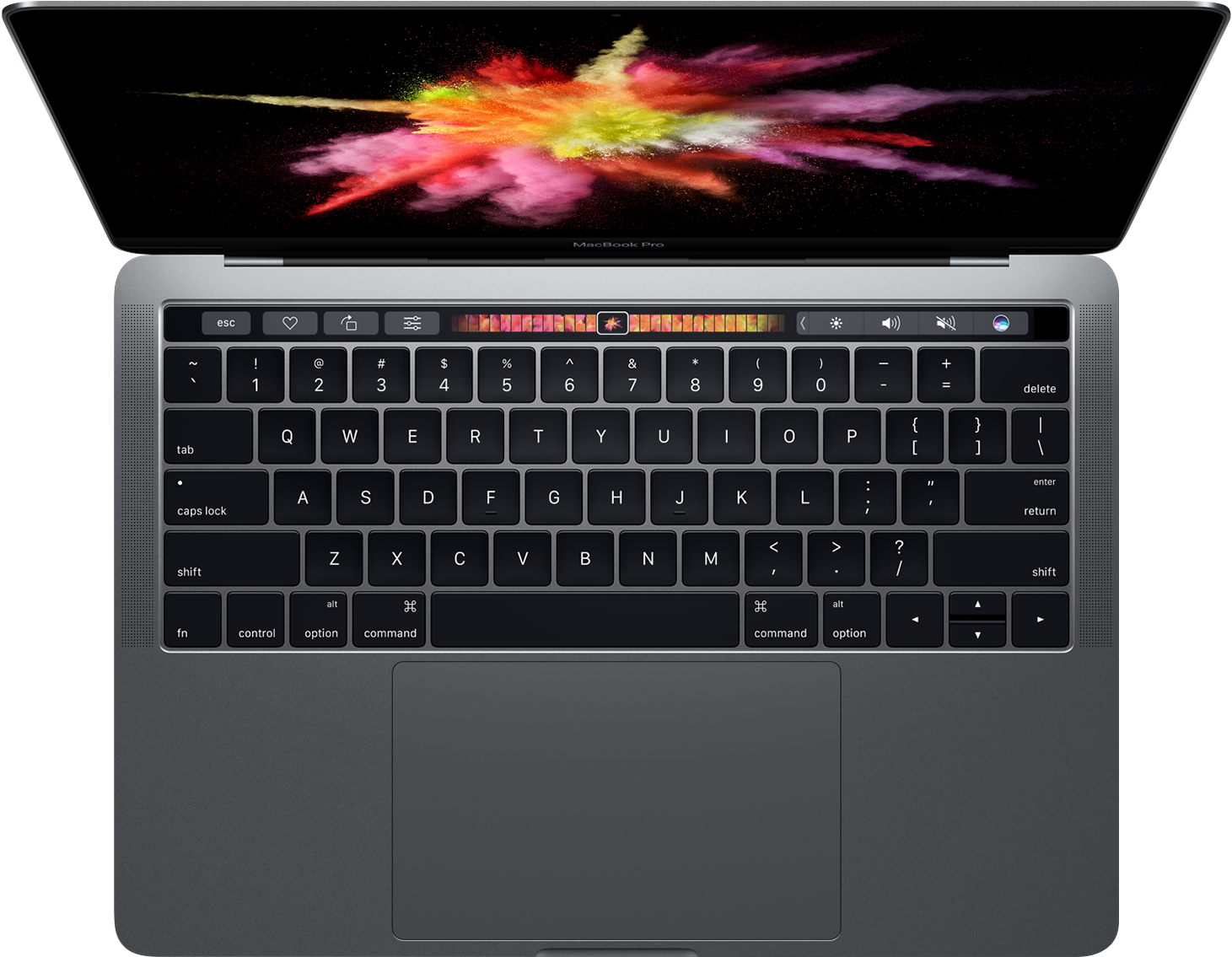 MacBook Pro Touch Bar ylhäältä Taustakuvat