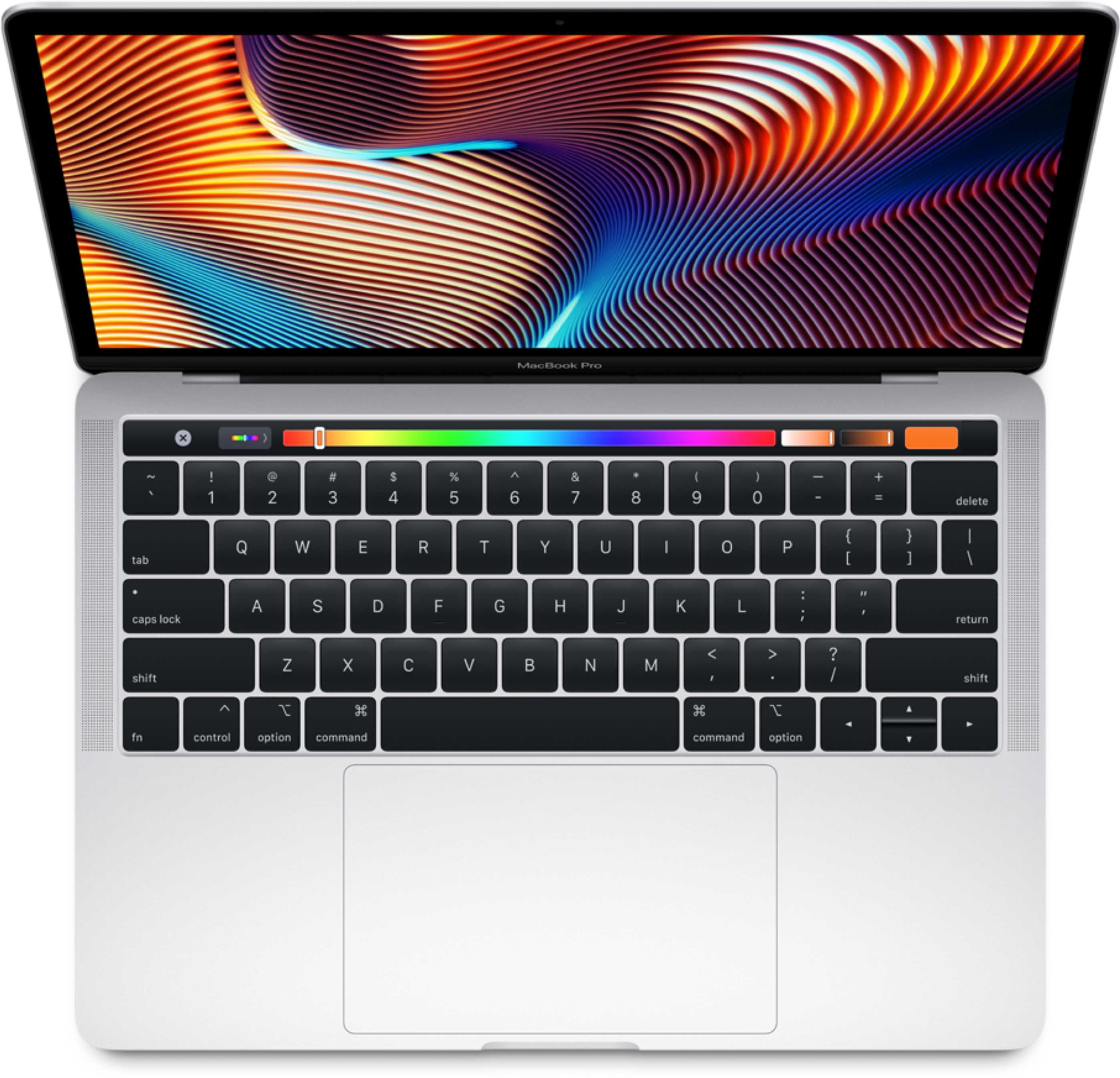 MacBook Pro Touch Bar - ylhäältä kuvattuna Taustakuvat