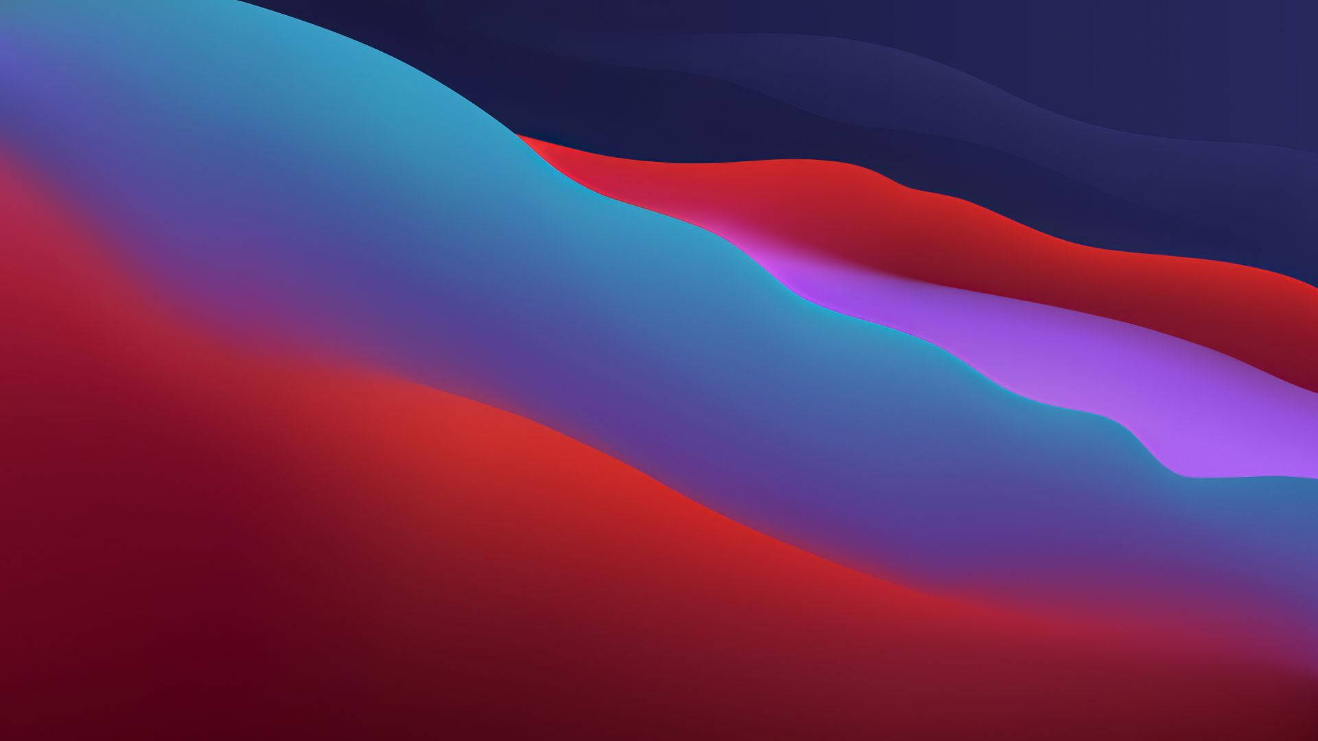 macOS Big Sur punaiset ja siniset aallot Taustakuvat