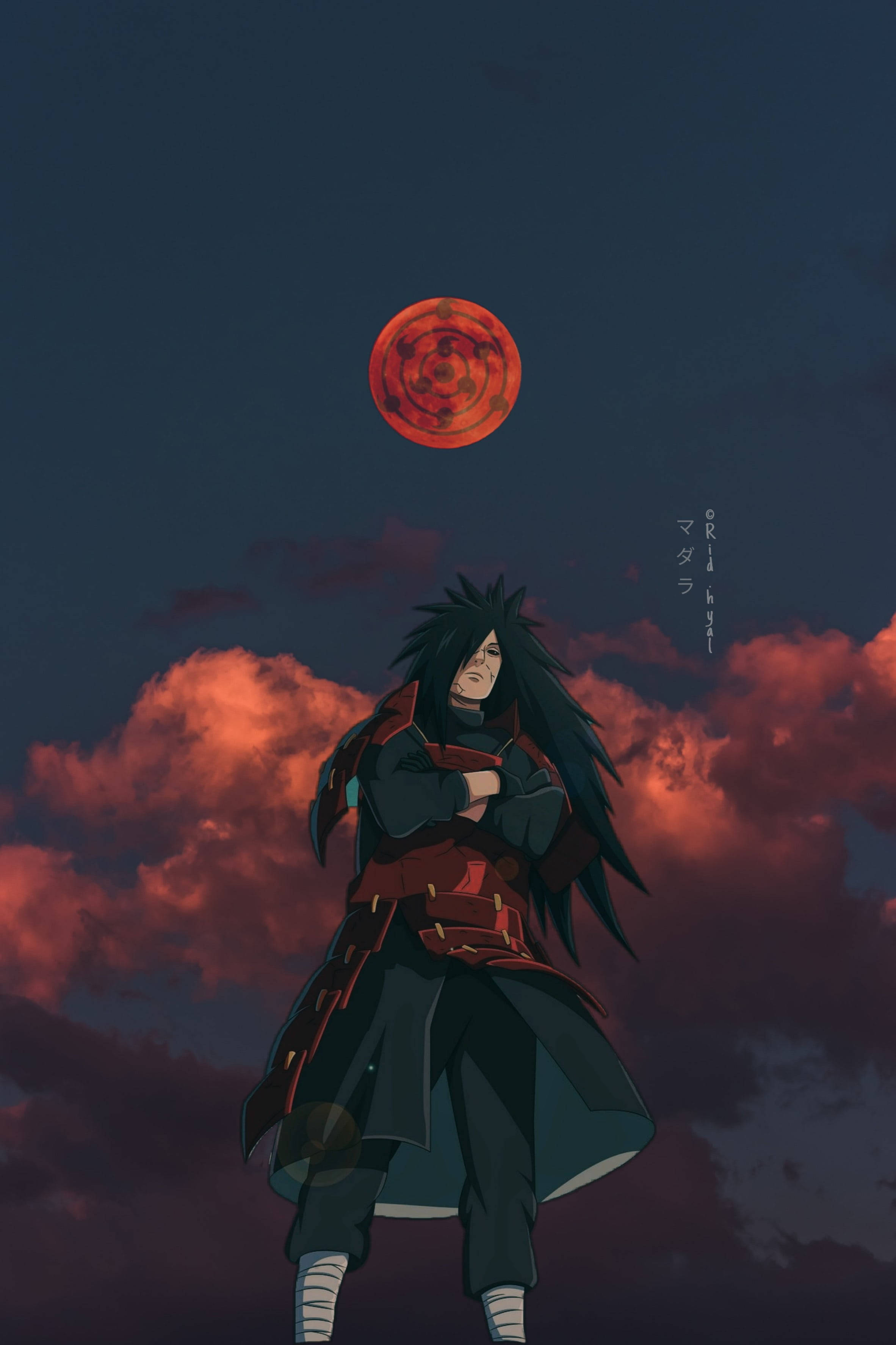 Madara Uchiha Punainen Kuu Naruto Mobile 4K Taustakuvat