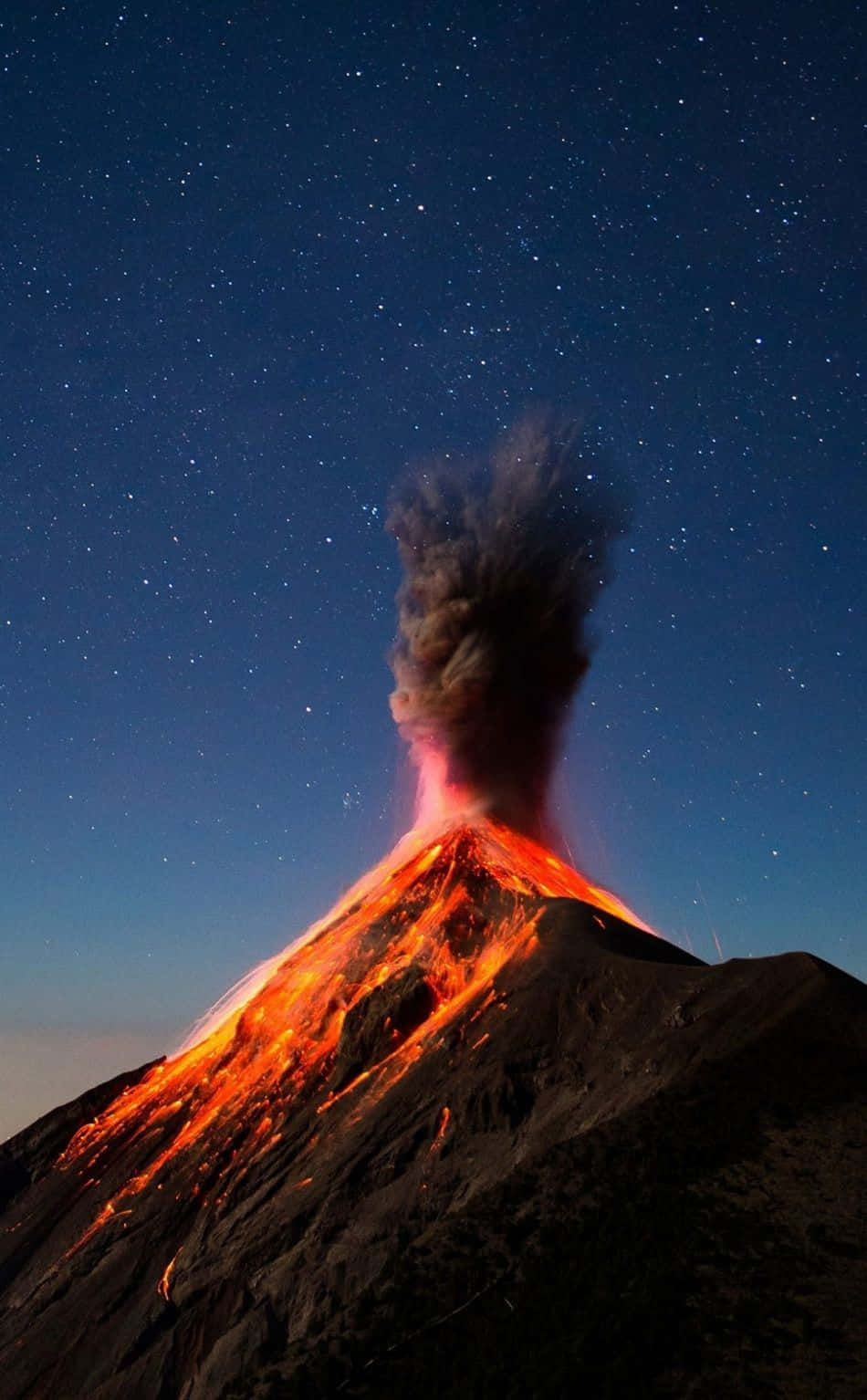Magmaattinen räjähdys Volcán de Fuego -tulivuori Taustakuvat