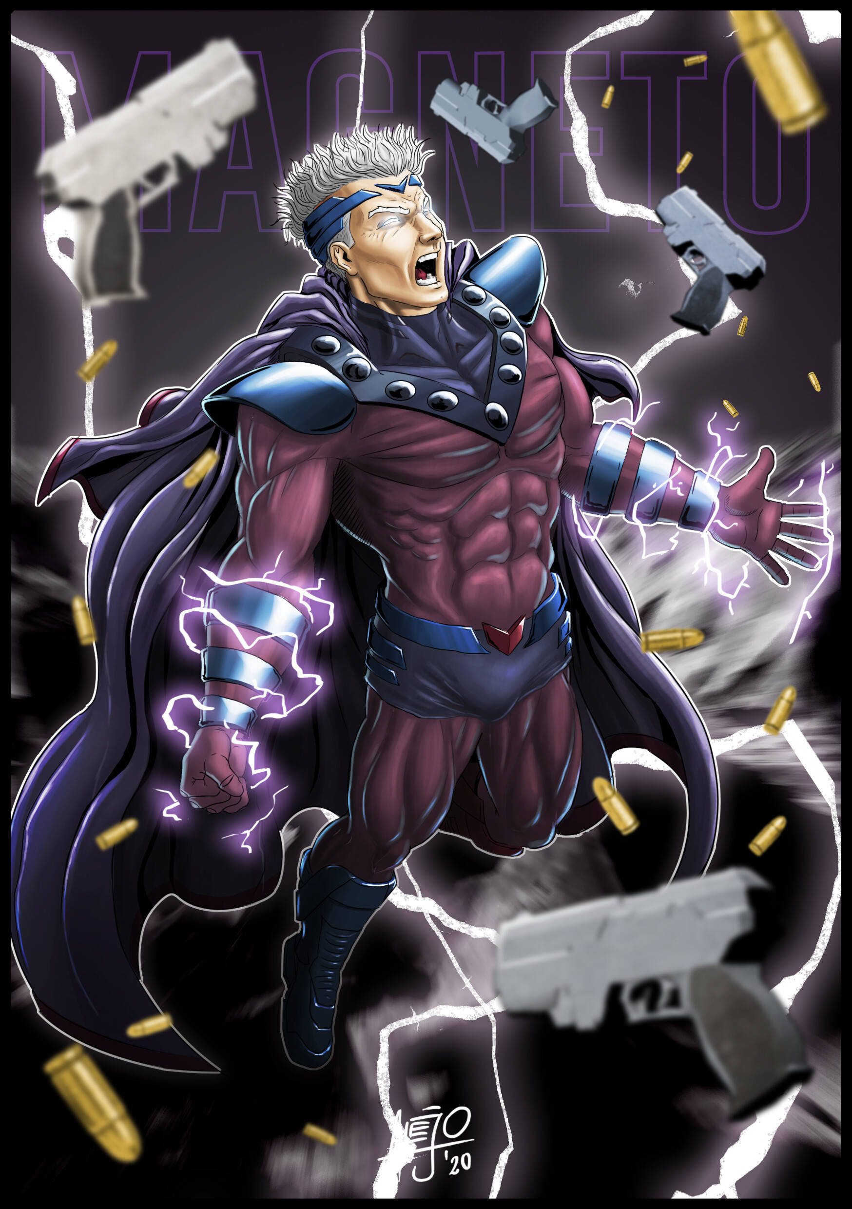Magneto Aseet Ja Luodit Taustakuvat