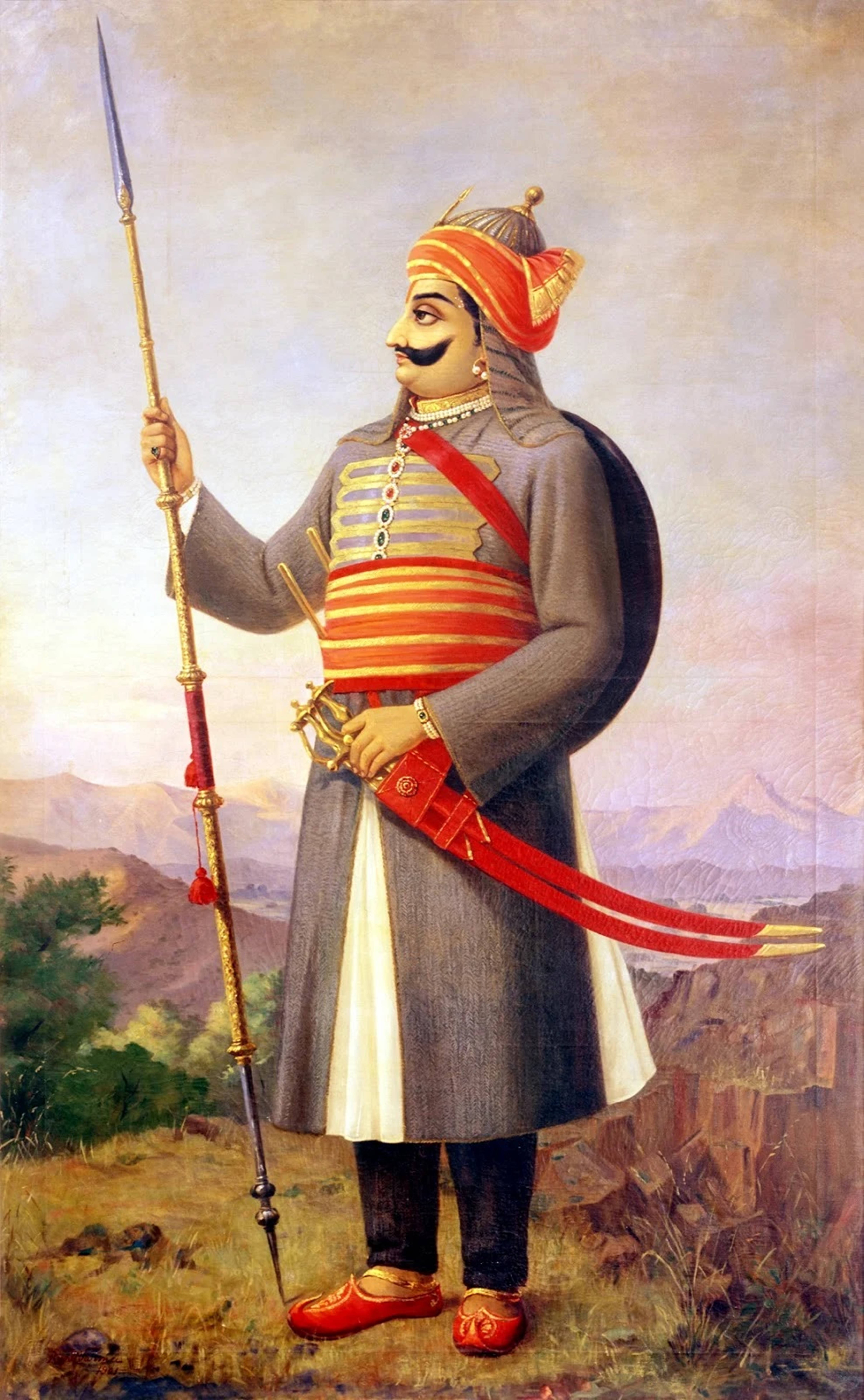 Maharana Pratap koko vartalo taide 4K Taustakuvat