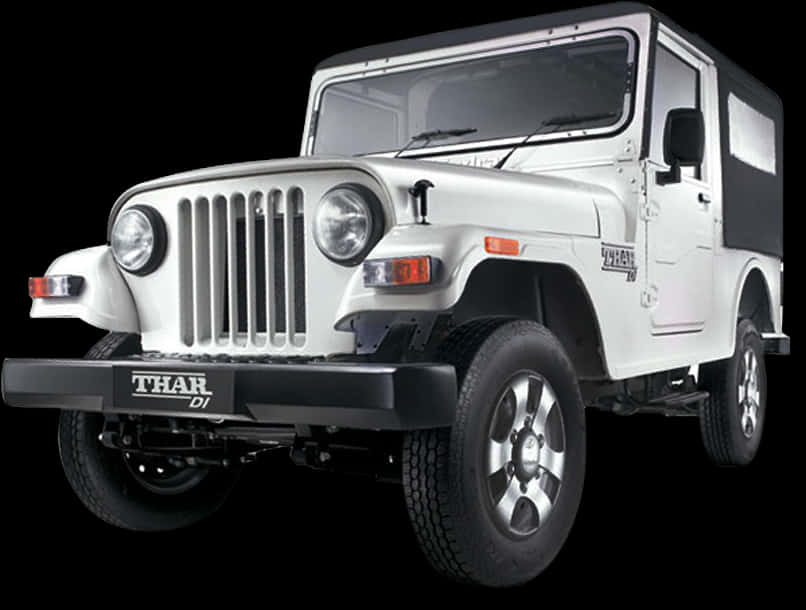 Mahindra Thar D I Valkoinen S U V Taustakuvat