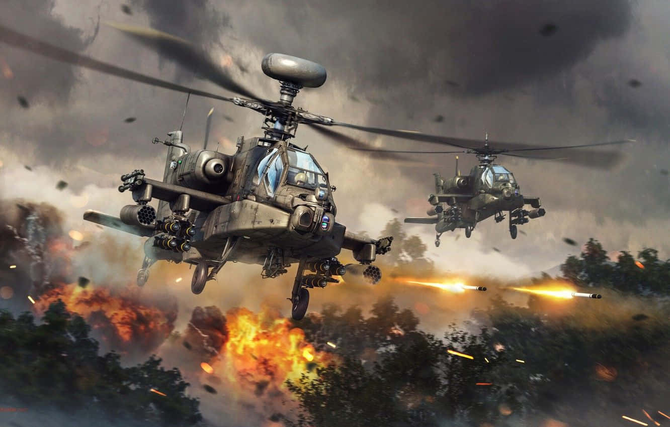 Mahtava Boeing AH-64 Apache - Hohtava taivaan soturi Taustakuvat