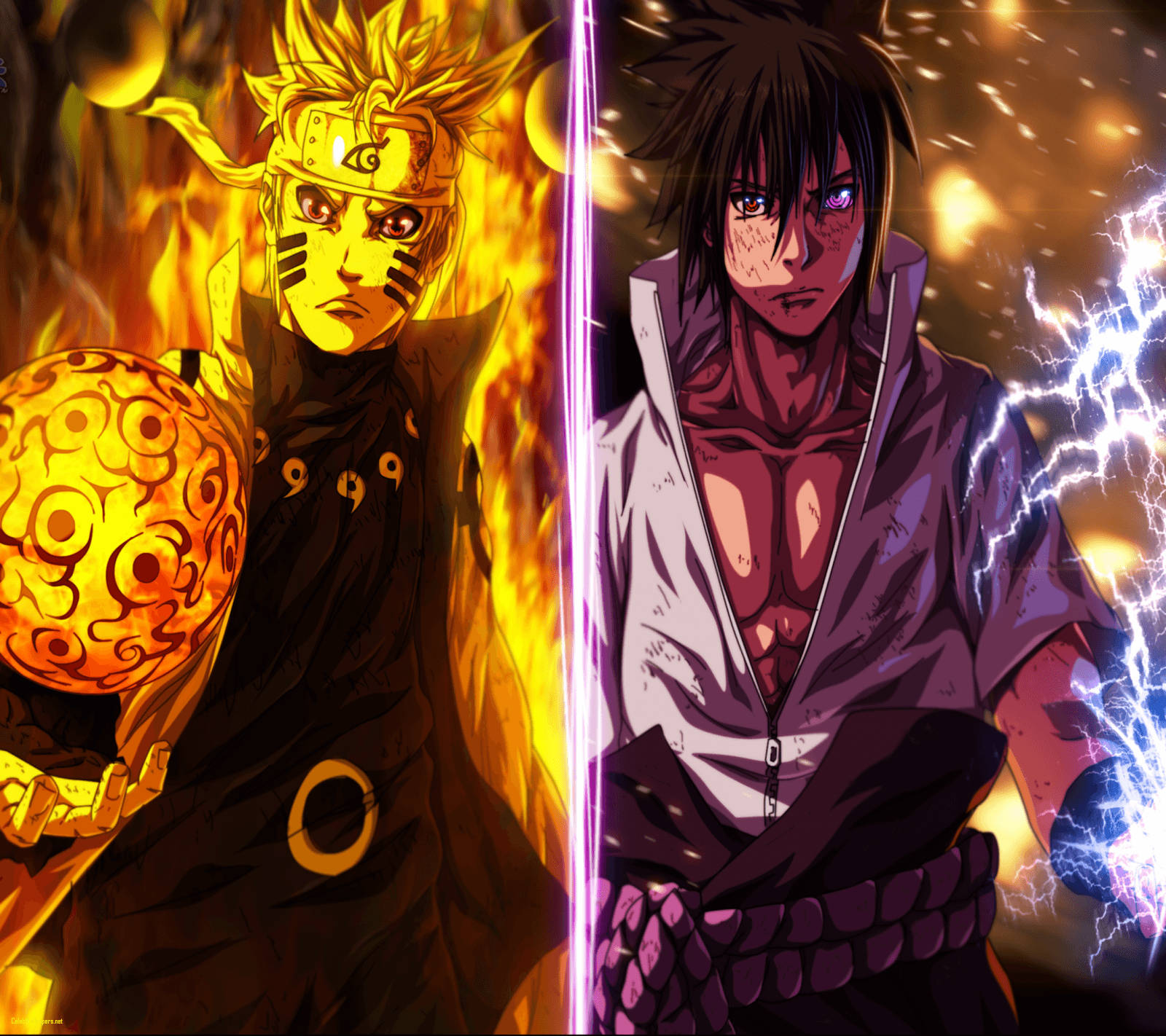 Mahtava Naruto ja Sasuke Rasengan Taustakuvat