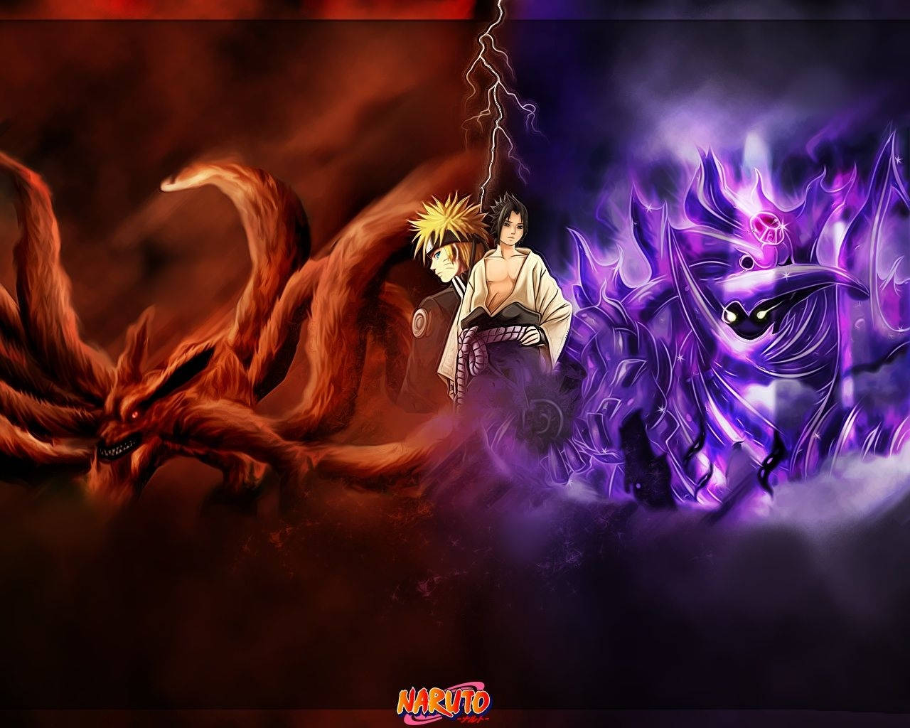 Mahtava Naruto ja Sasuke petojen kanssa Taustakuvat
