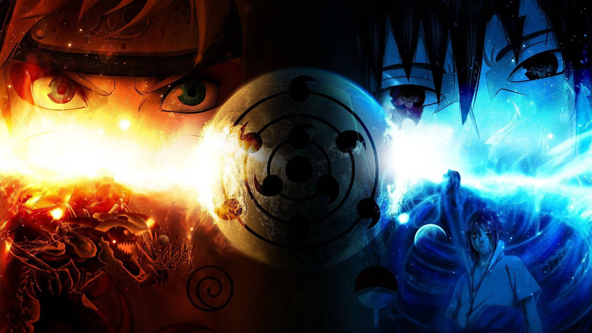 Mahtava Naruto Ja Sasuke Sharinganilla Taustakuvat