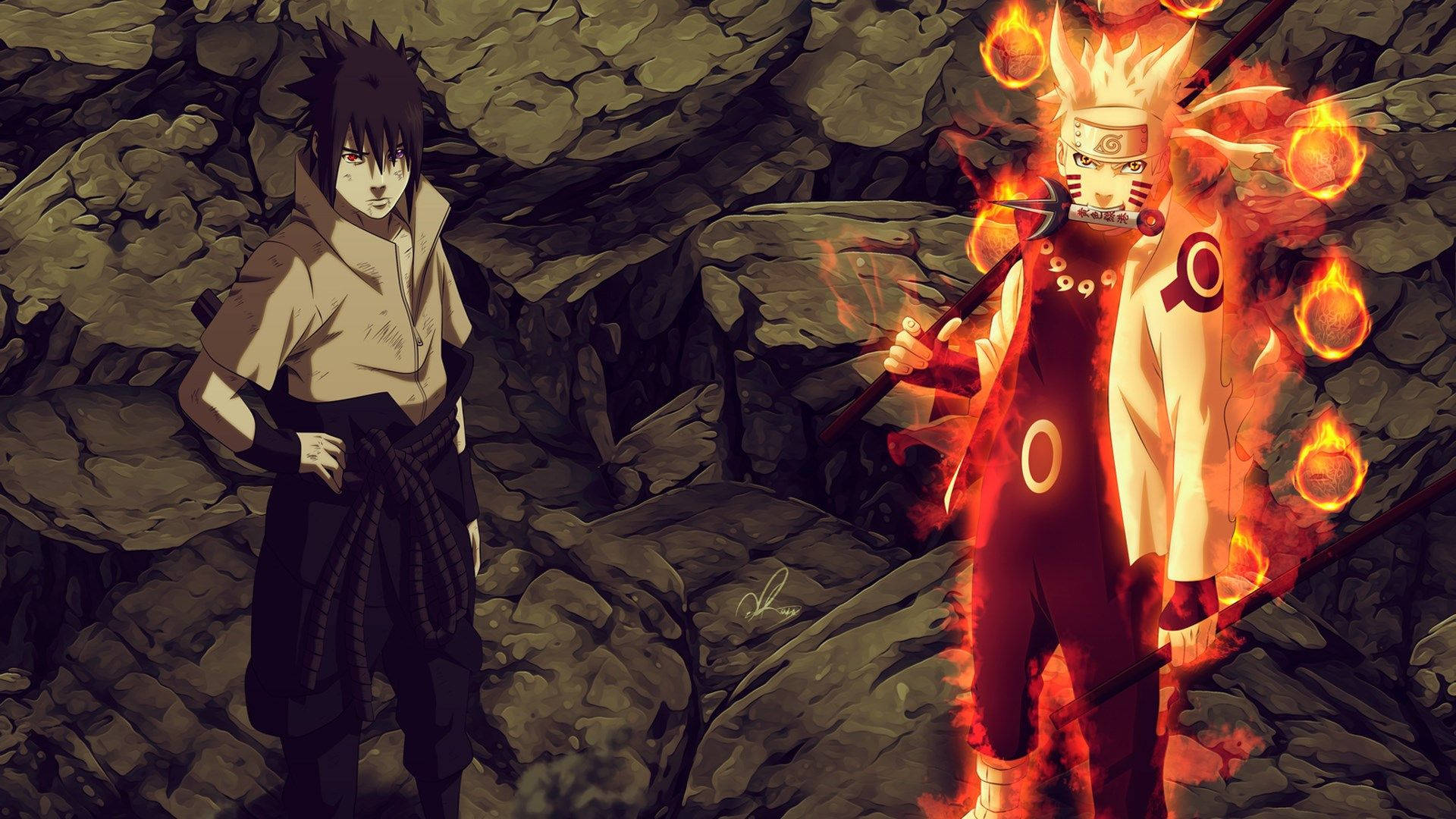 Mahtava Naruto ja Sasuke yhdessä Taustakuvat