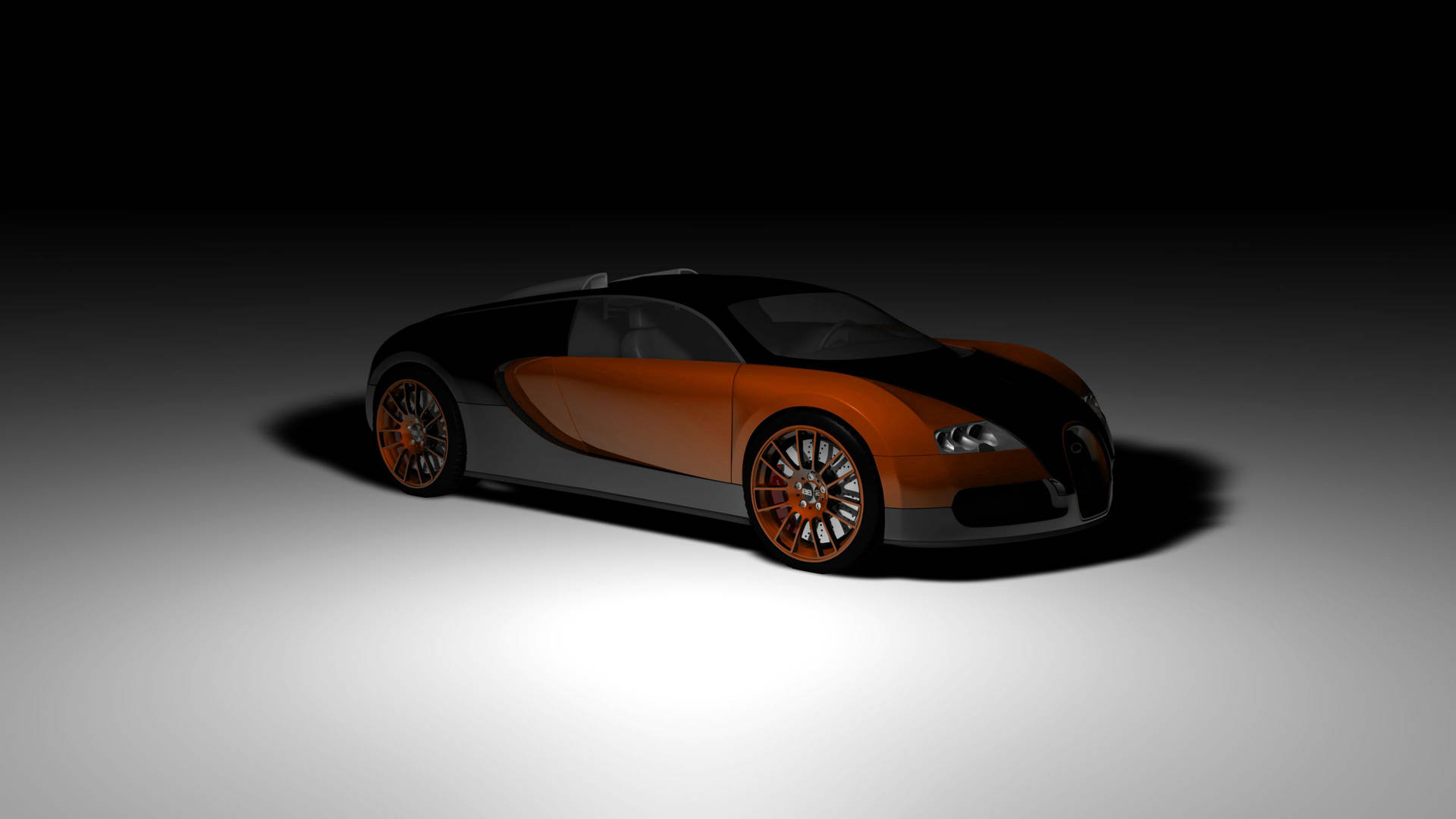 Tyylikäs oranssi Bugatti Veyron taustakuva