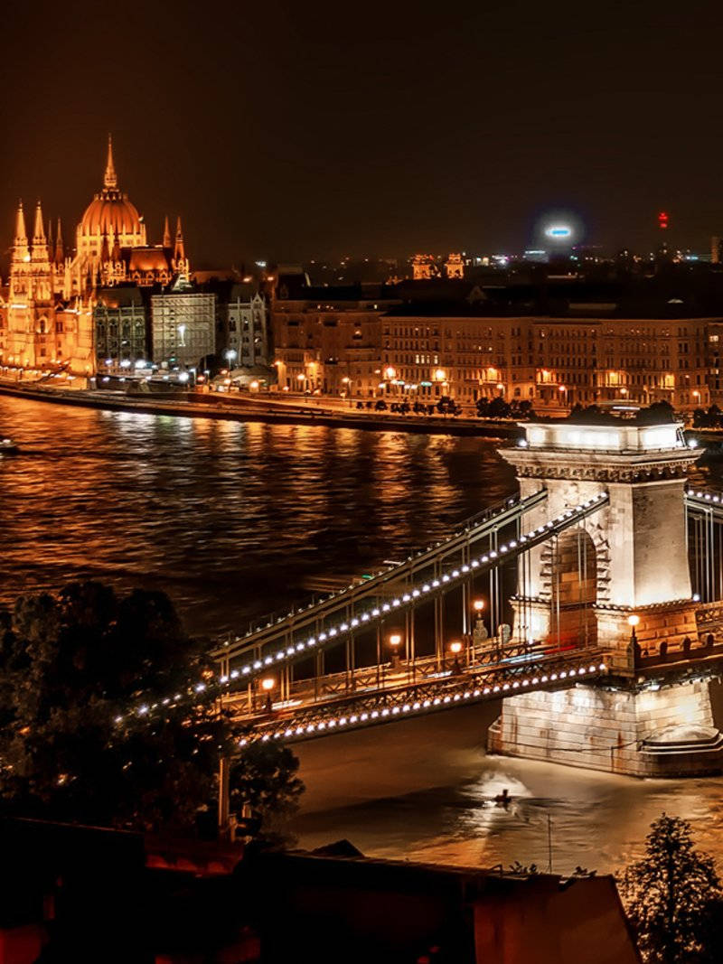 Mahtava yönäkymä Budapestin kaupungista Taustakuvat