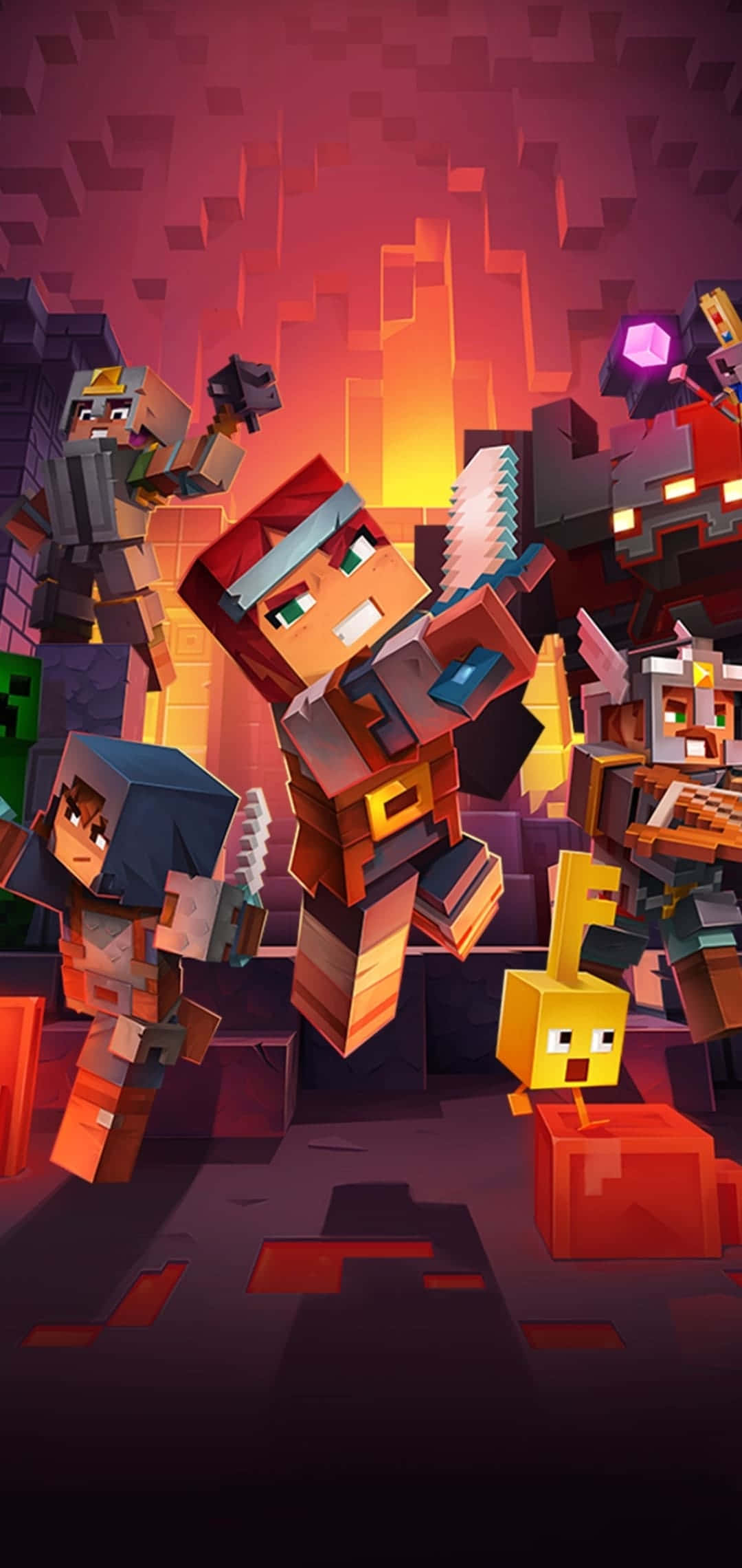 Mainosjuliste Pixel 3 Minecraft -taustakuva Taustakuvat