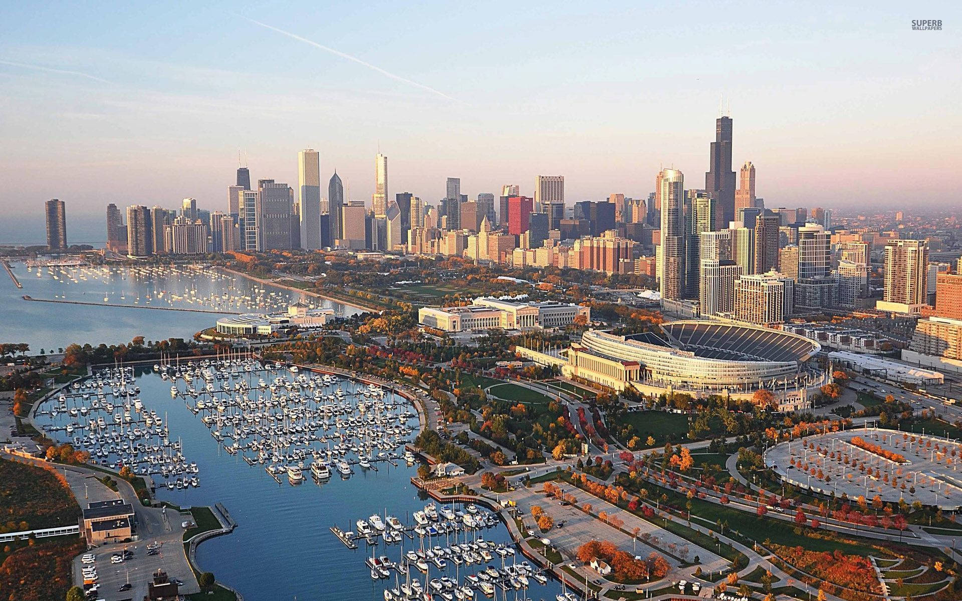 Maisemanäkymä Chicagosta Taustakuvat