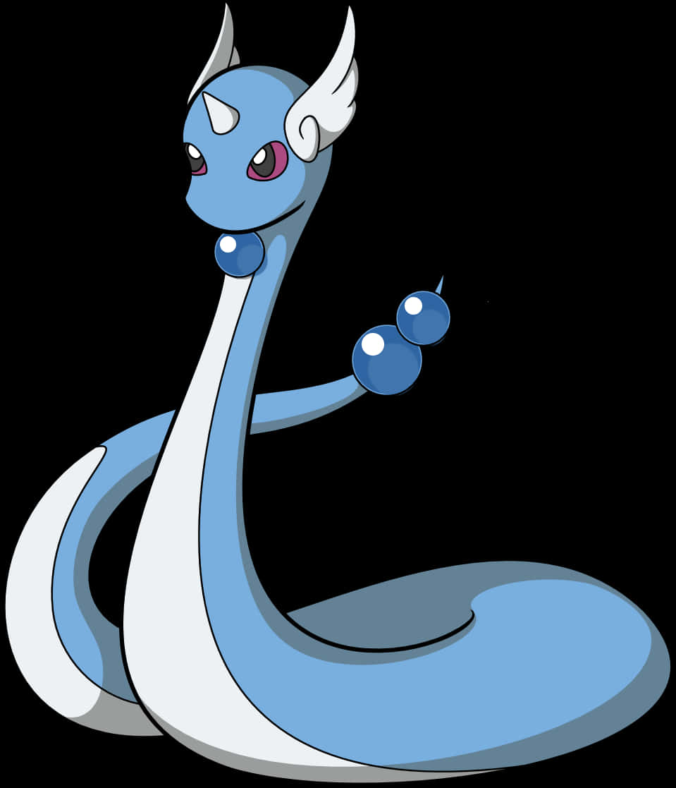 Majestiikkinen Dratini-pokemon valkoisella taustalla Taustakuvat