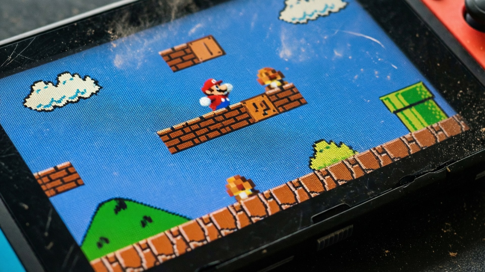 Makrokuva Switch-näytöstä Taustakuvat