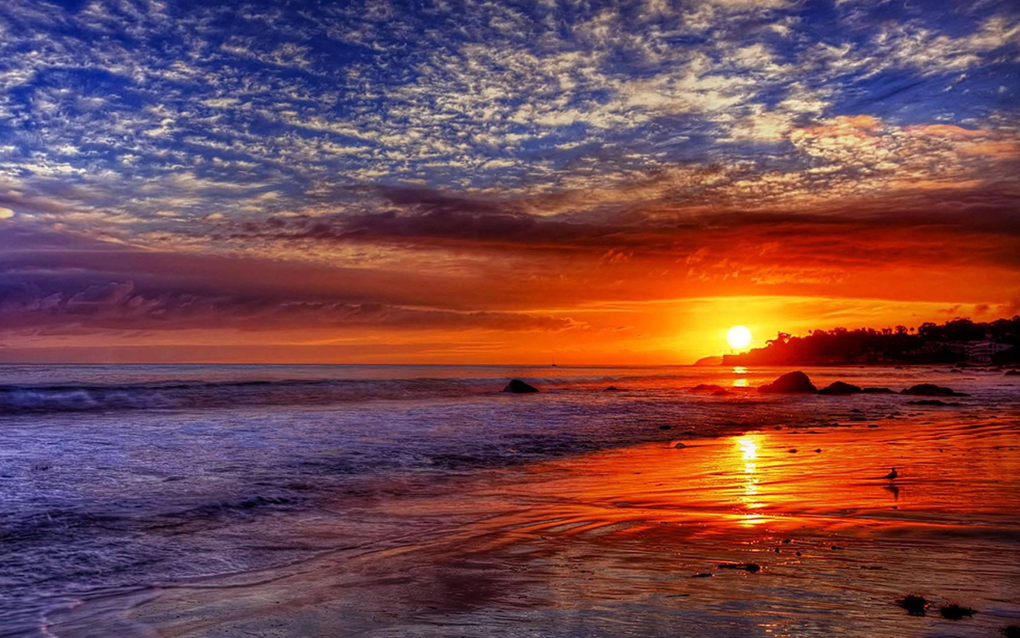 Malibu upea auringonlasku Taustakuvat