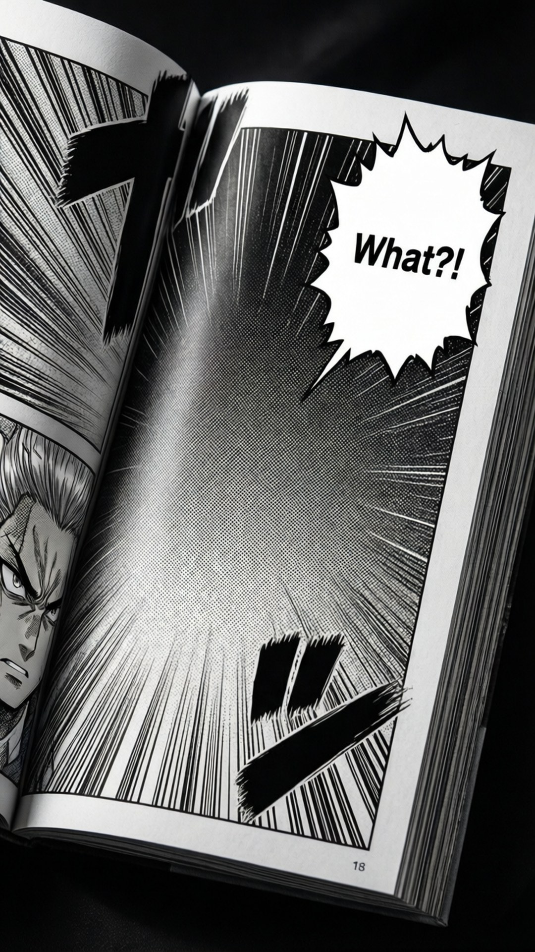 Manga-sarjakuvan toimintasivu Taustakuvat