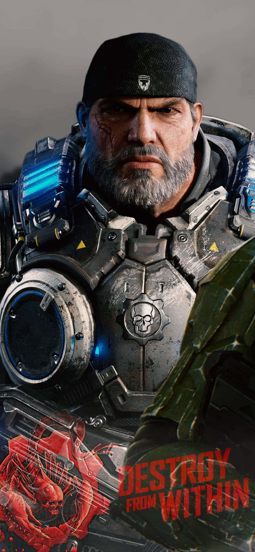 Marcus Fenix -muotokuva iPhone XS Gears Of War 5 -taustakuva Taustakuvat