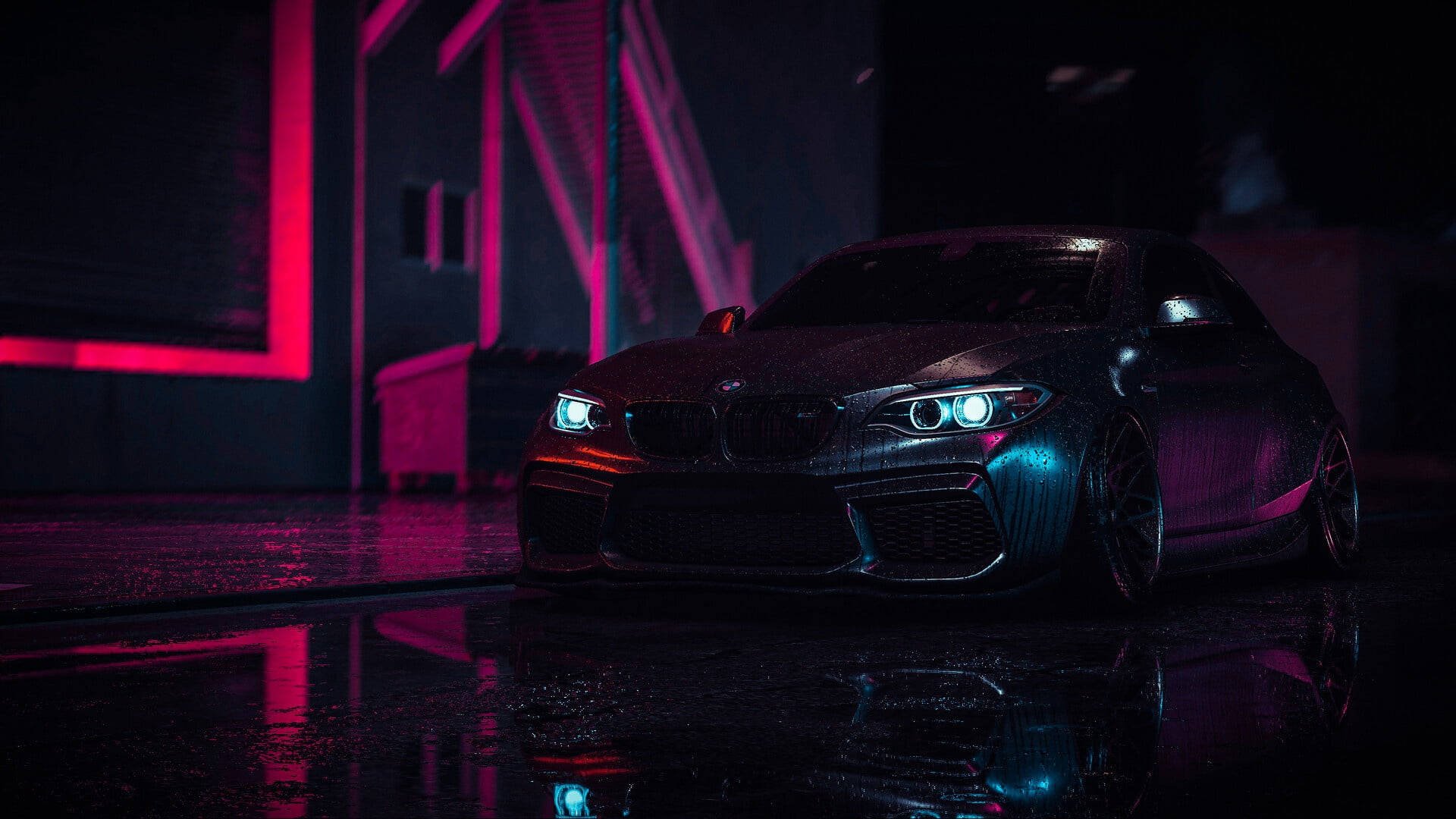 Märkä musta BMW -kannettava Taustakuvat