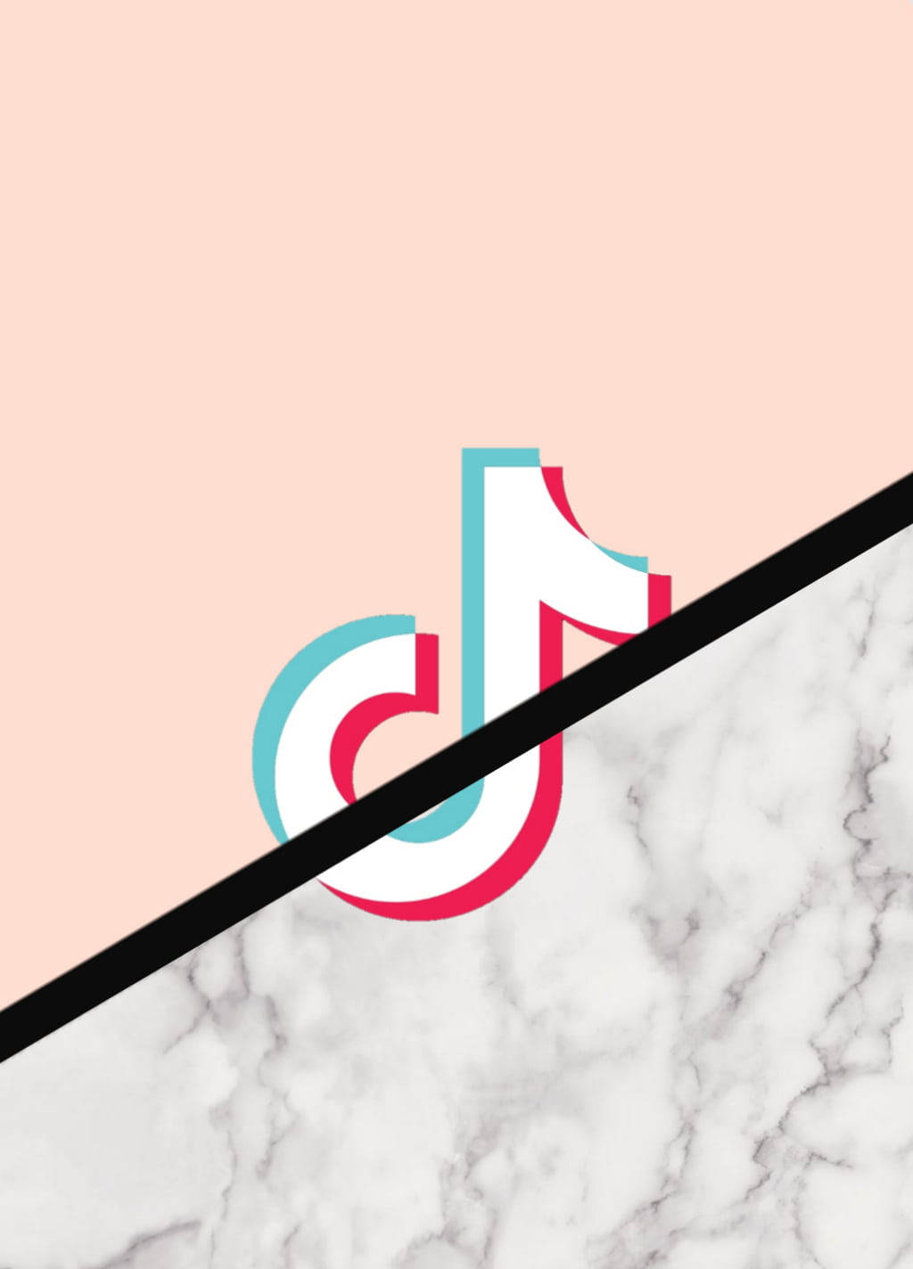 Marmorinen vaaleanpunainen TikTok-logo Taustakuvat